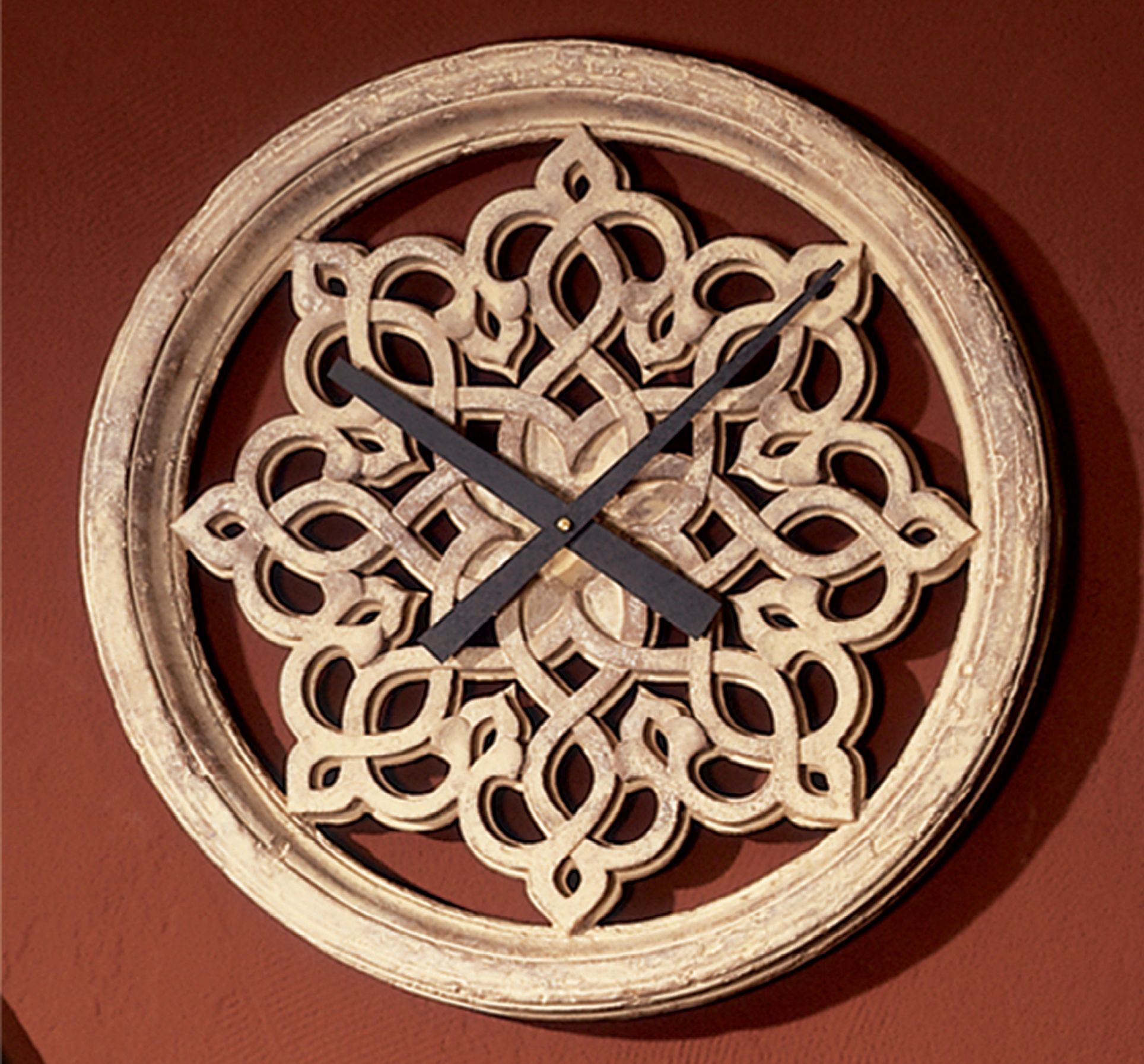 Flower Rosette 22" Wide Battery Powered Wall Clock