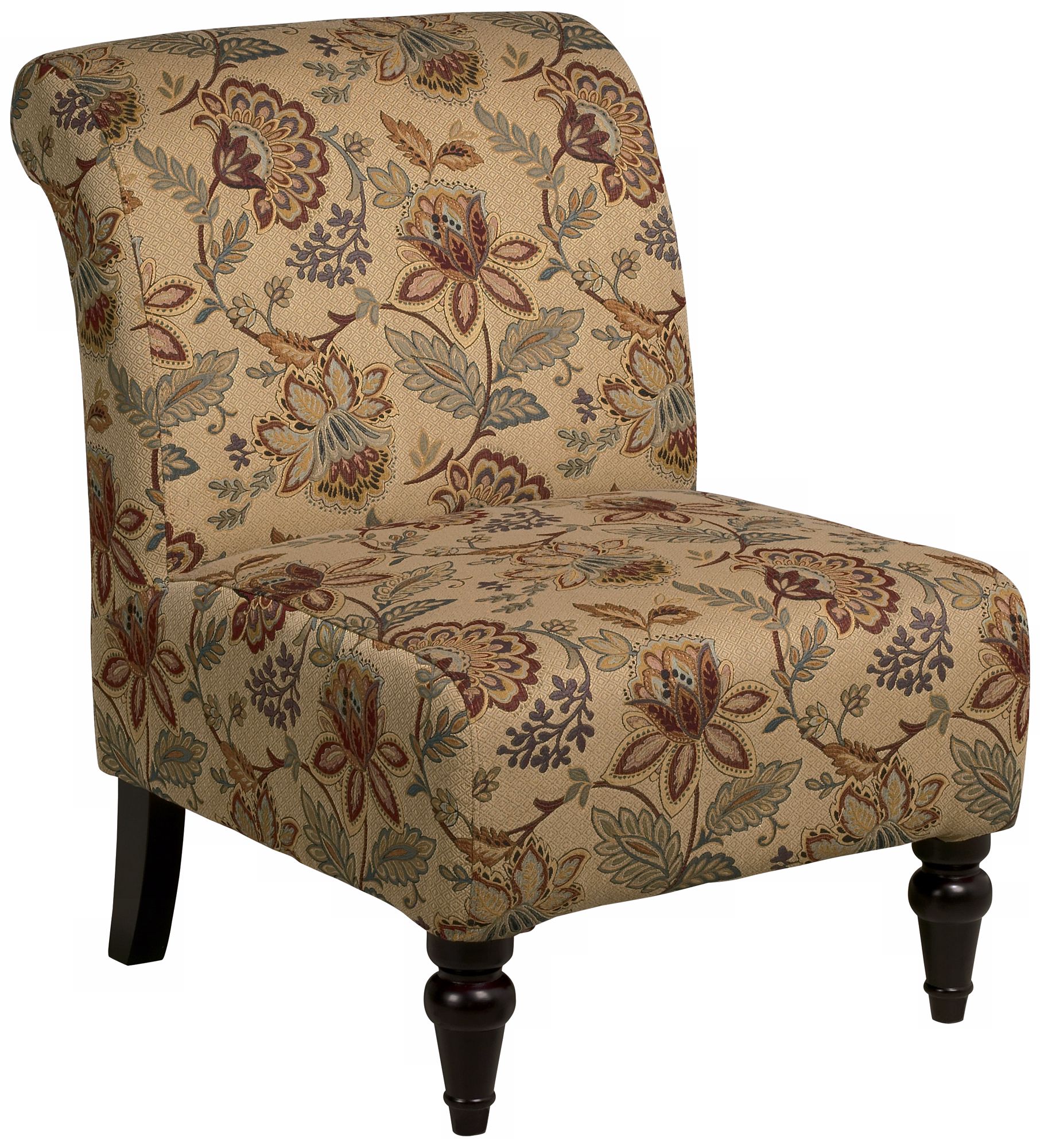 Amelia Floral Armless Chair