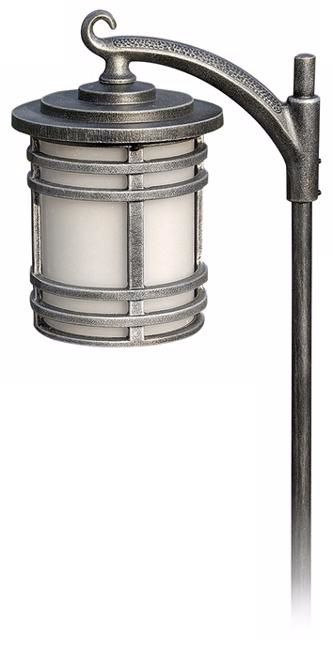 Antique Silver Mission Lantern 25 1/2" High Path Light