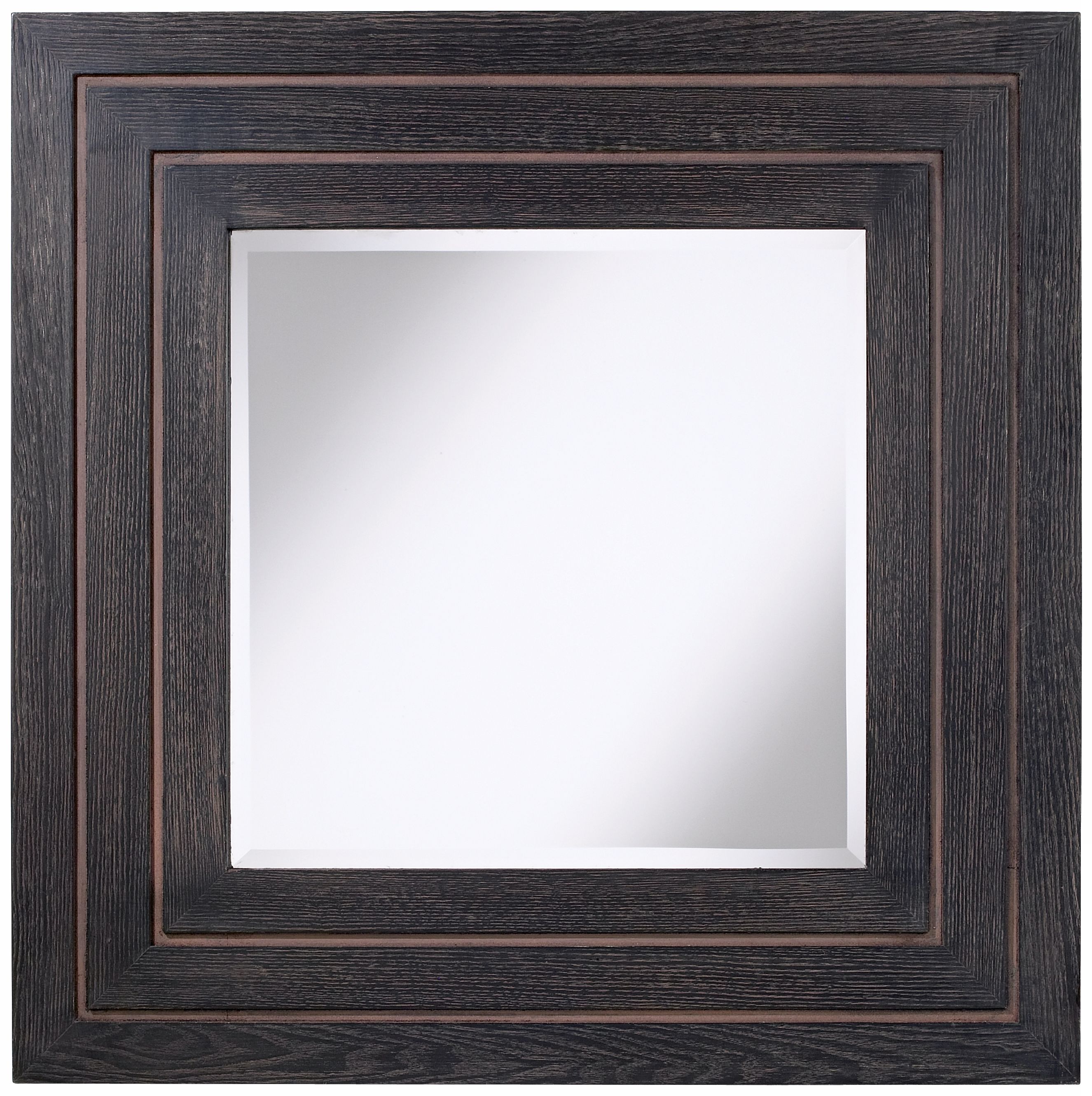 Aged Ebony Triple Squares Wood 32 14 Wide Wall Mirror M0403