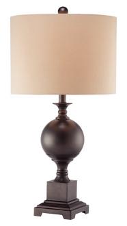 Trophy Bronze Finish Metal Sphere Table Lamp