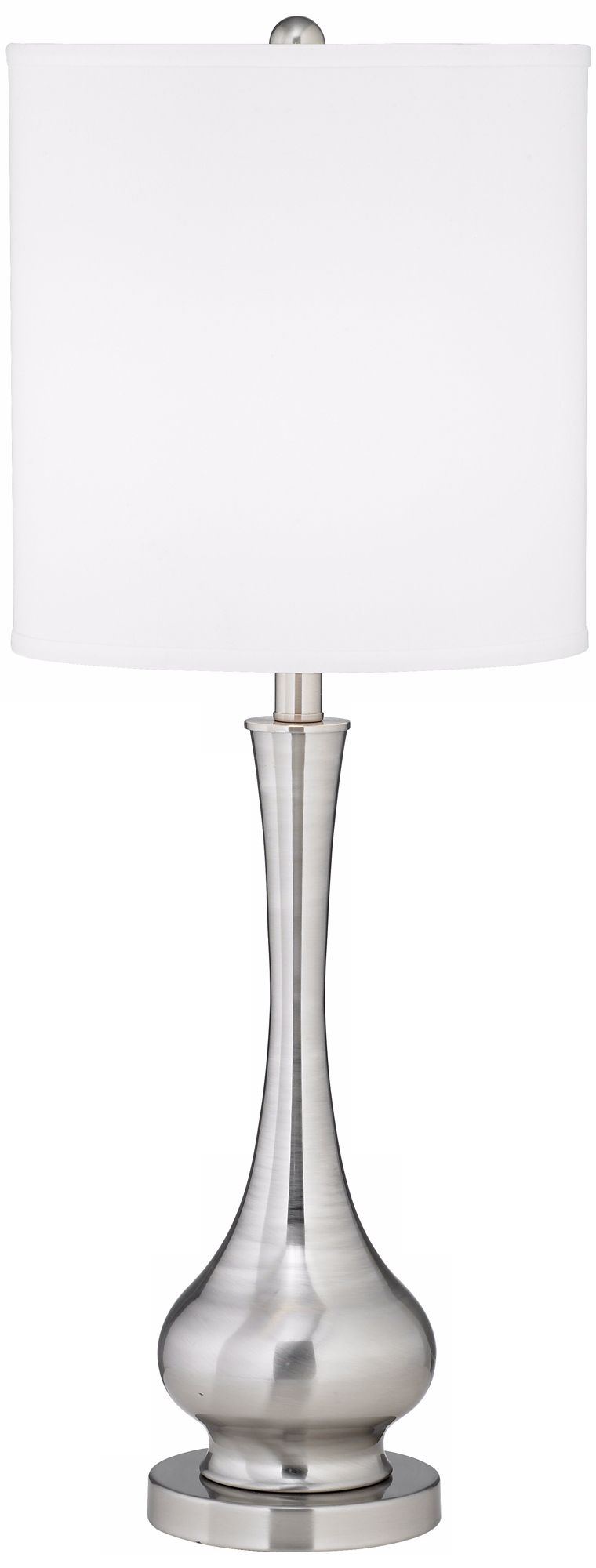 Possini Euro Design Satin Steel Slim Gourd Table Lamp