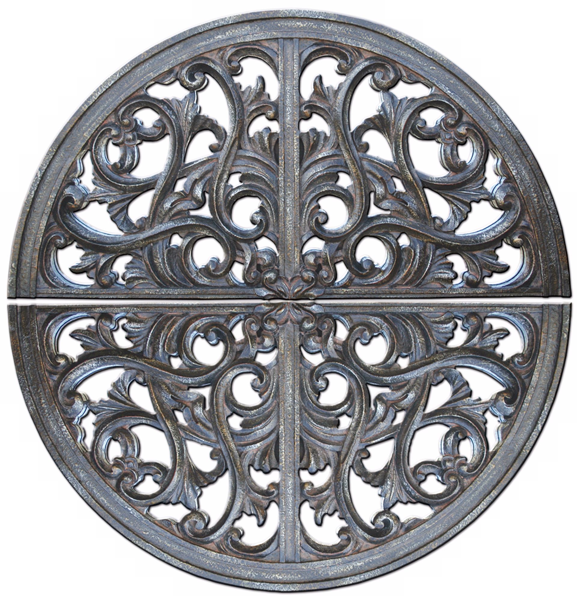 Brissac Grille Set of 2 Wall Art Panels