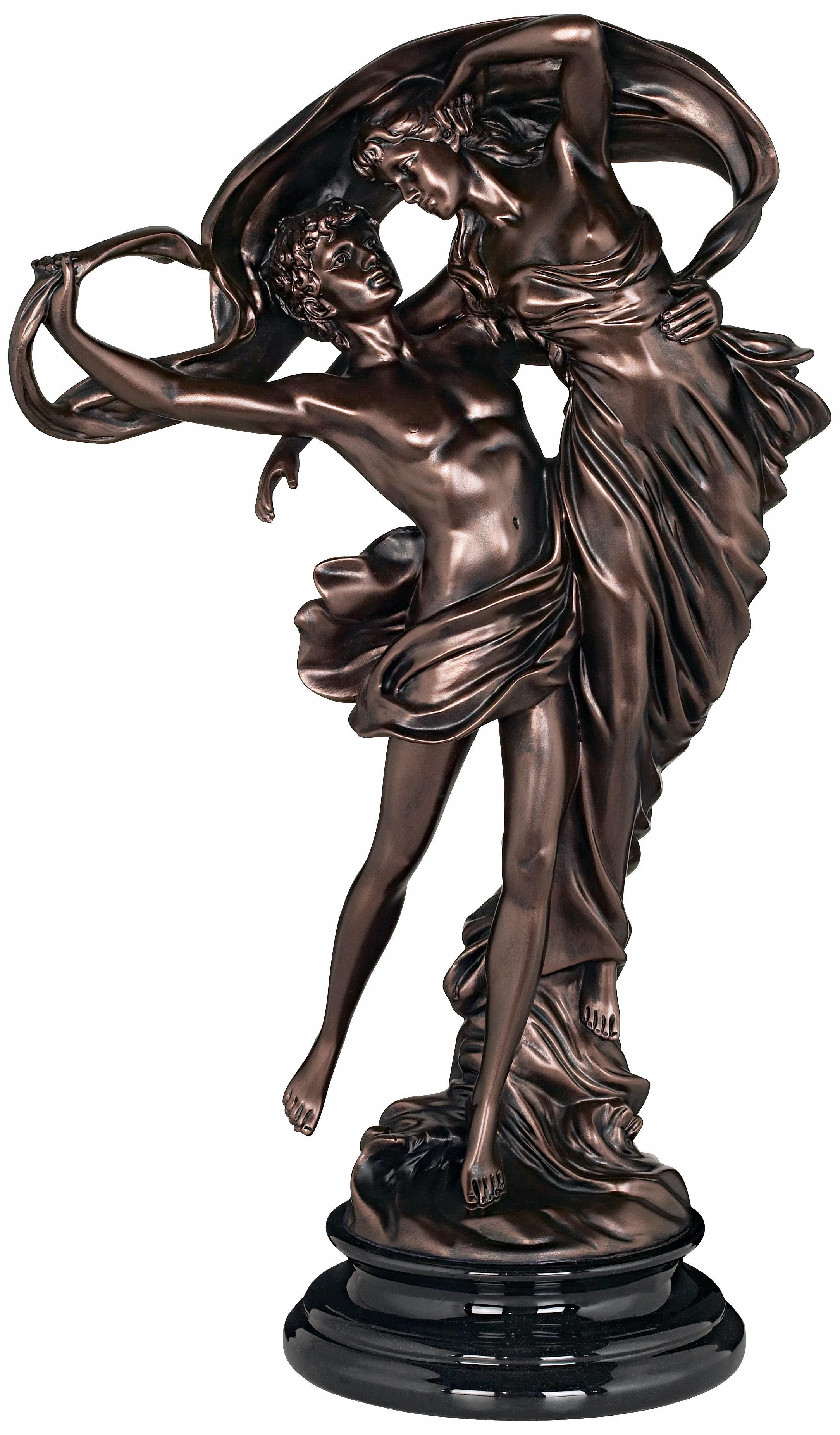 Floating Dancing Couple Bronze Finish Sculpture