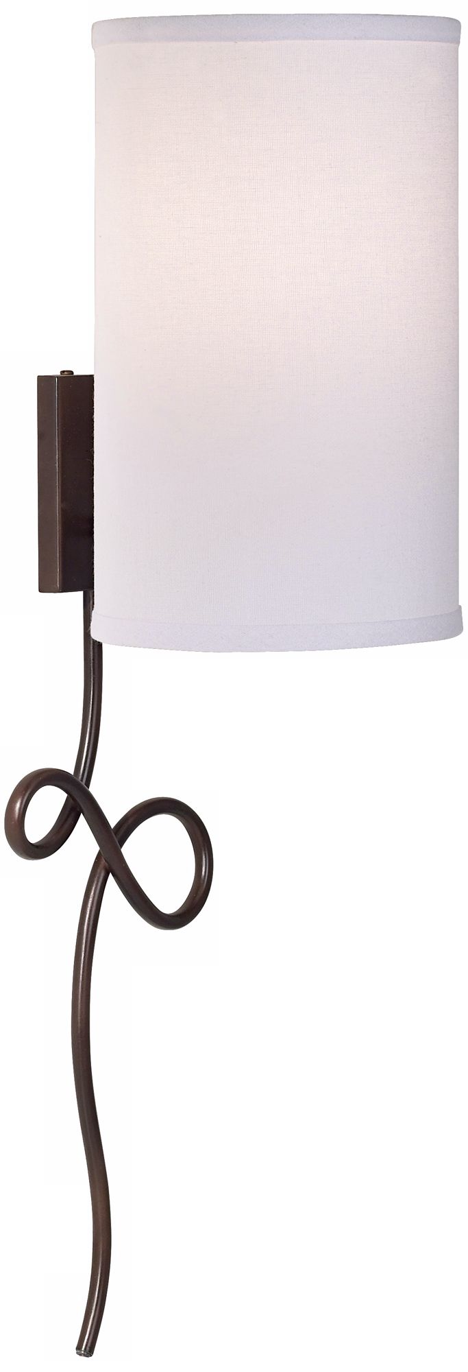 Curling Loops Dark Bronze 25" High Plug-In Wall Sconce