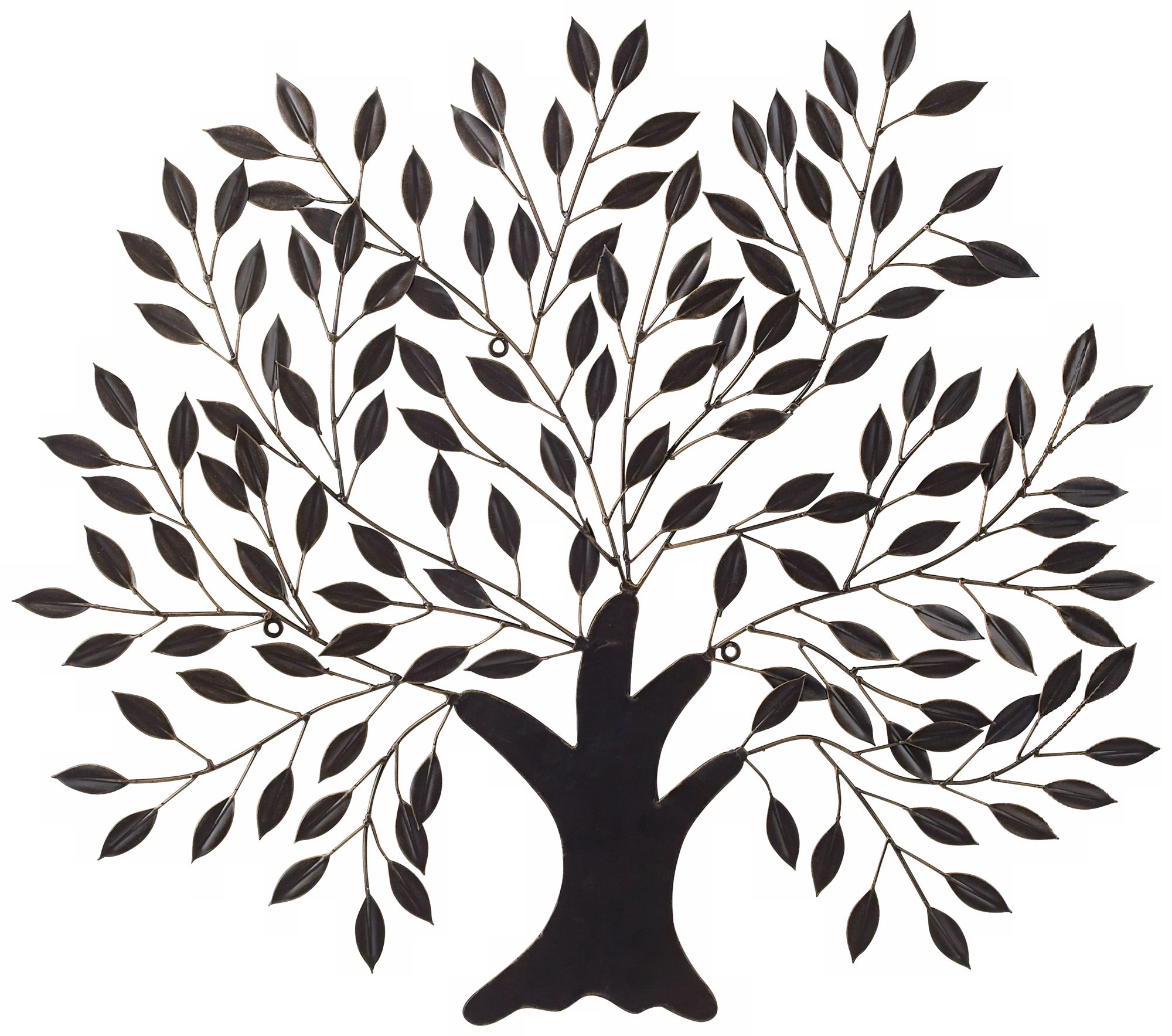 Full Leafed Metal Tree Silhouette 28" High Wall Decor