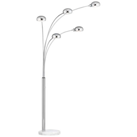  Floor Lamp Marble Base on Marble Base Five Light Arc Floor Lamp   Lampsplus Com