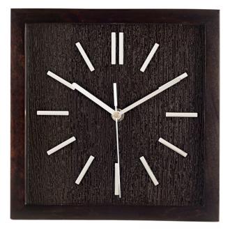 Retro Espresso Black 9 Wide Square Wall Clock M0736