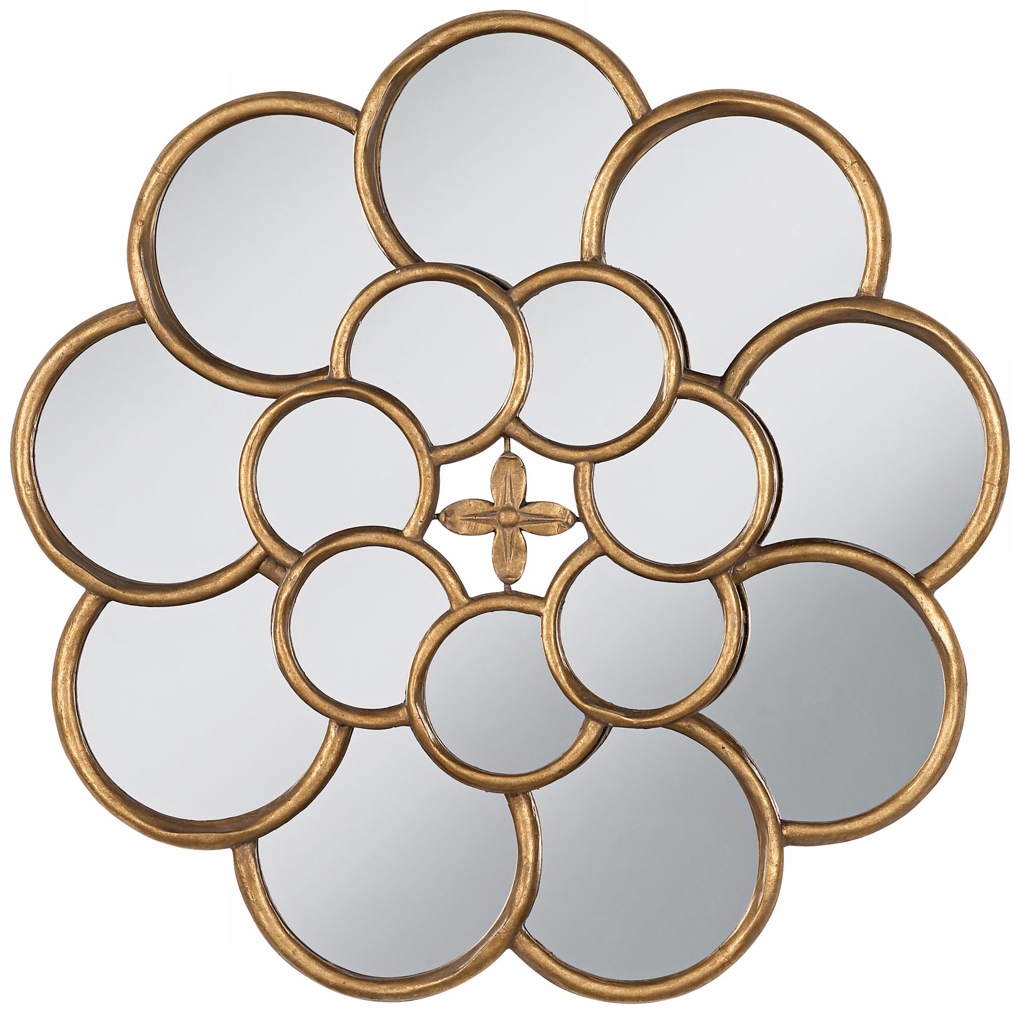 Chinoiserie Flower Petal 26 1/2" Wide Mirror