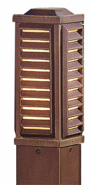 Rustic Bronze Square 35 1/4" High Path Light with Louvers