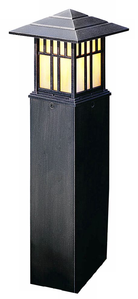 Mission Style Column 33 1/2" High Path Light
