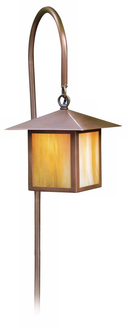 Copper and Honey Glass Large Lantern 27 3/4" High Path Light