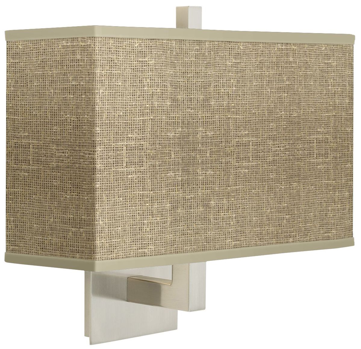 Burlap Print Rectangular Shade Wall Sconce