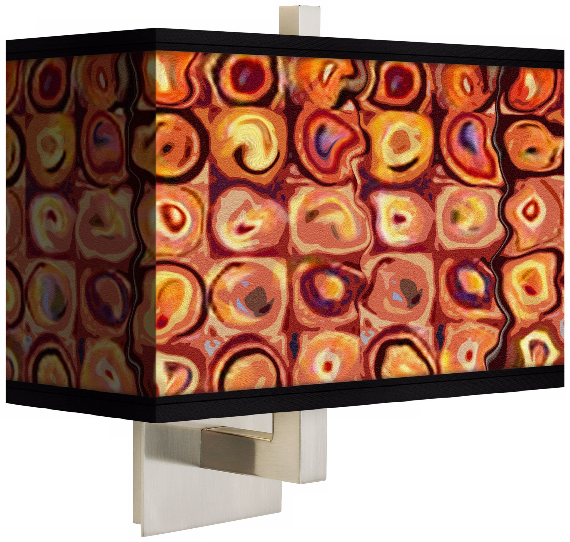 Vibrating Colors Rectangular Giclee Shade Wall Sconce
