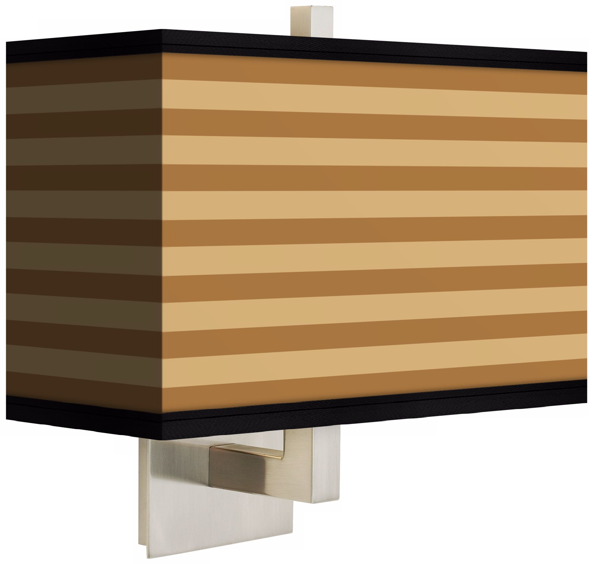 Butterscotch Parallels Rectangular Giclee Shade Wall Sconce