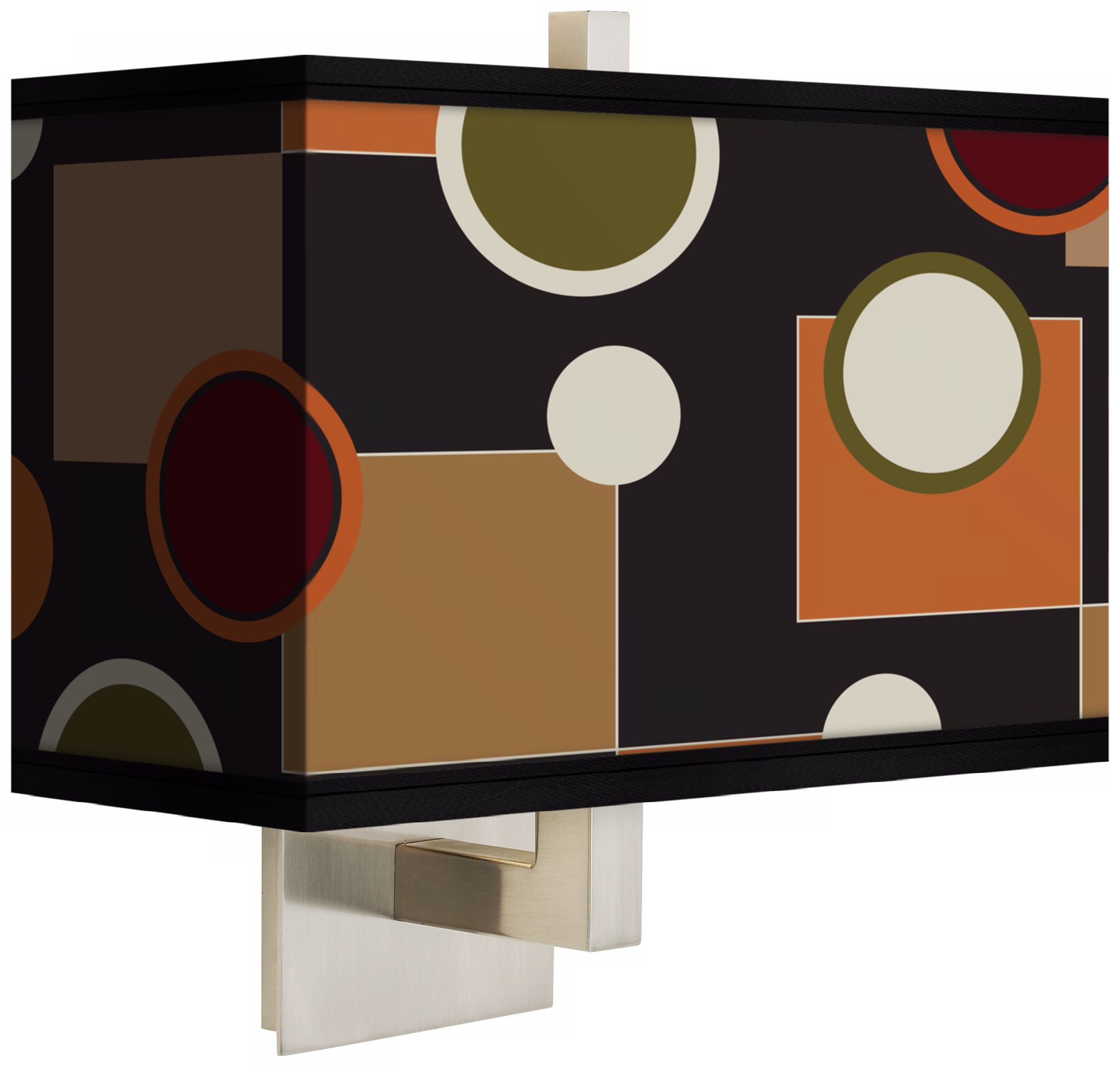 Retro Medley Rectangular Giclee Shade Wall Sconce