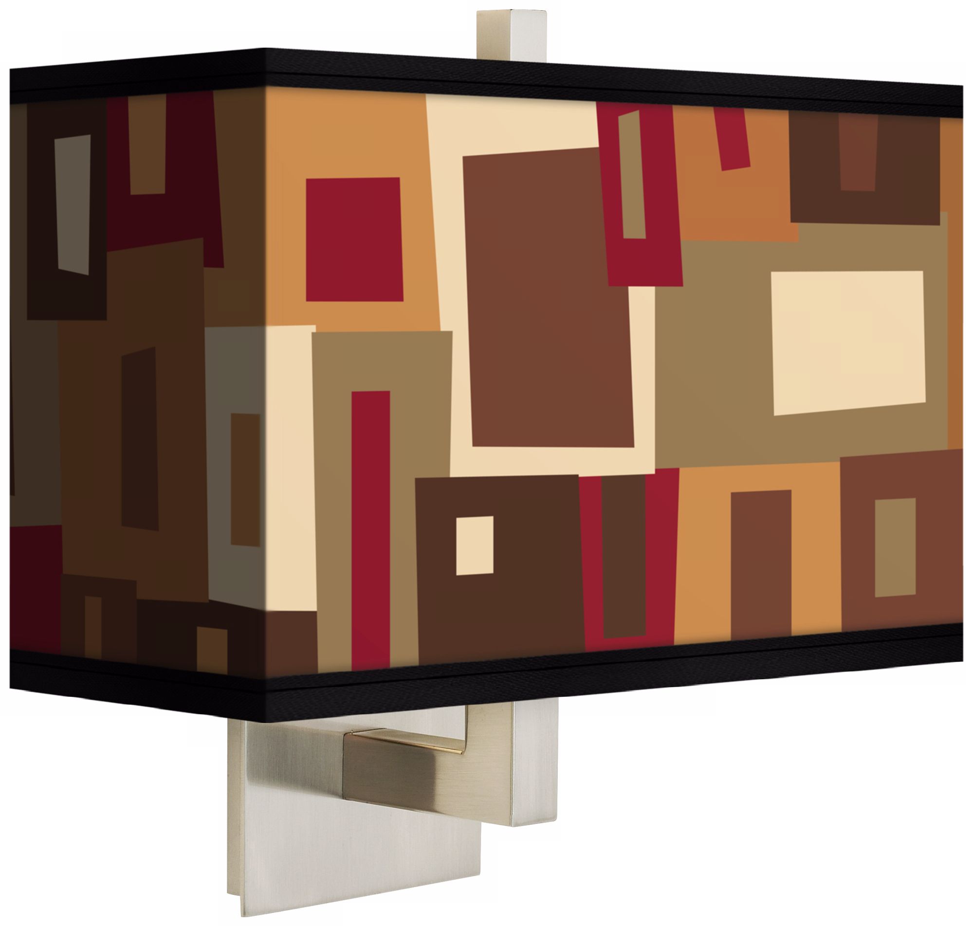 Earth Palette Rectangular Giclee Shade Wall Sconce