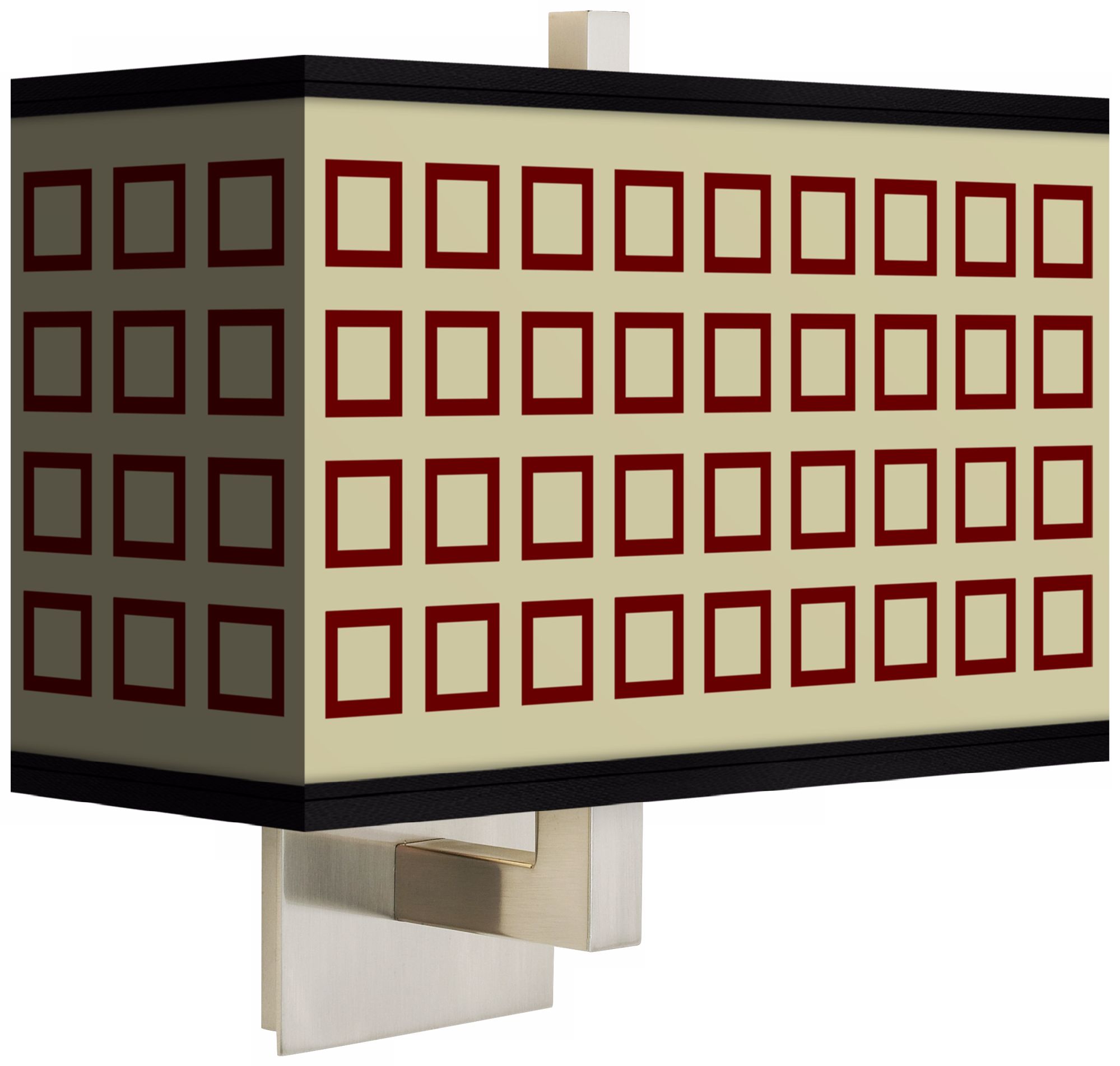 Simply Squares Rectangular Giclee Shade Wall Sconce
