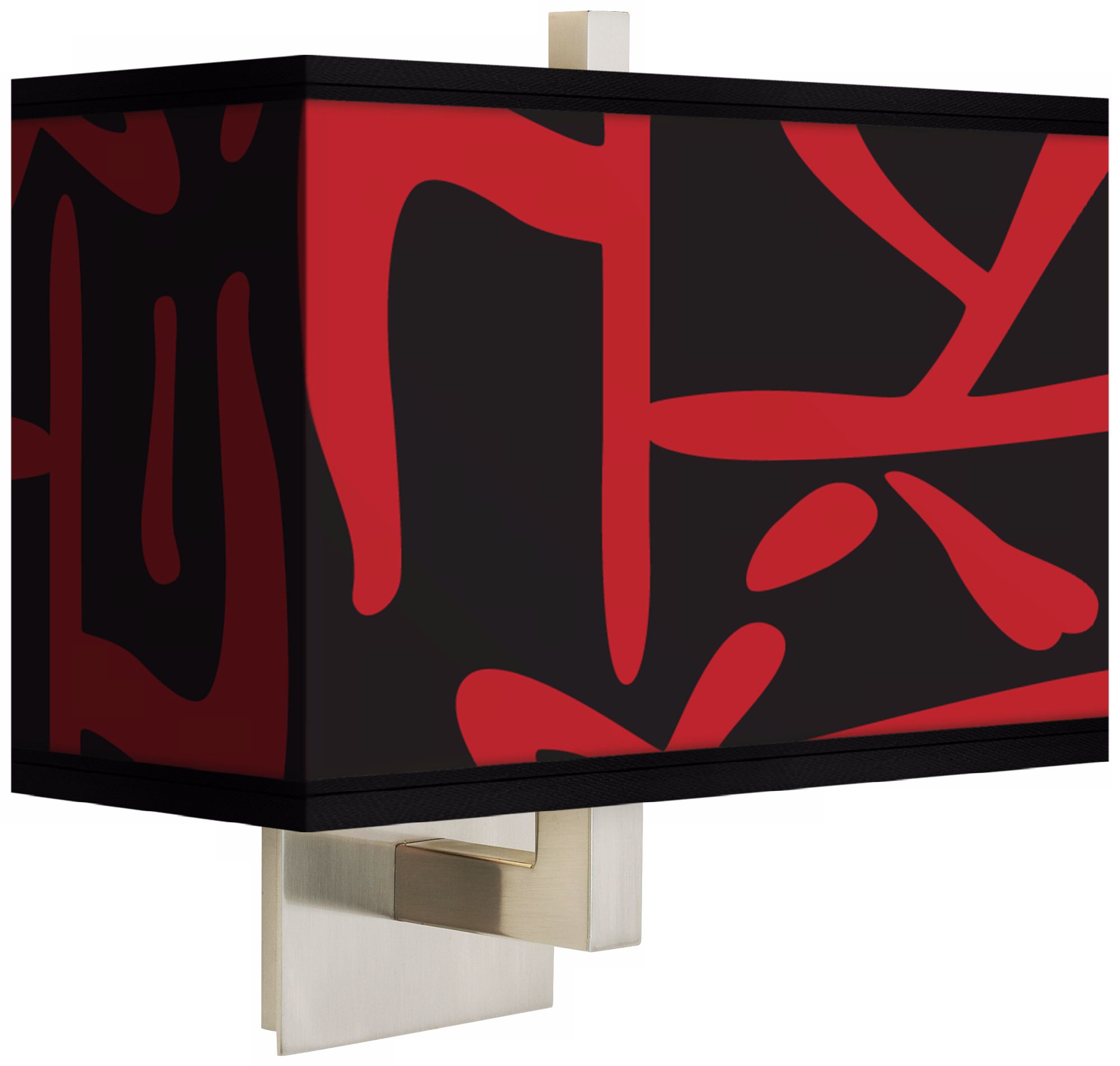 Asian Flair Rectangular Giclee Shade Wall Sconce
