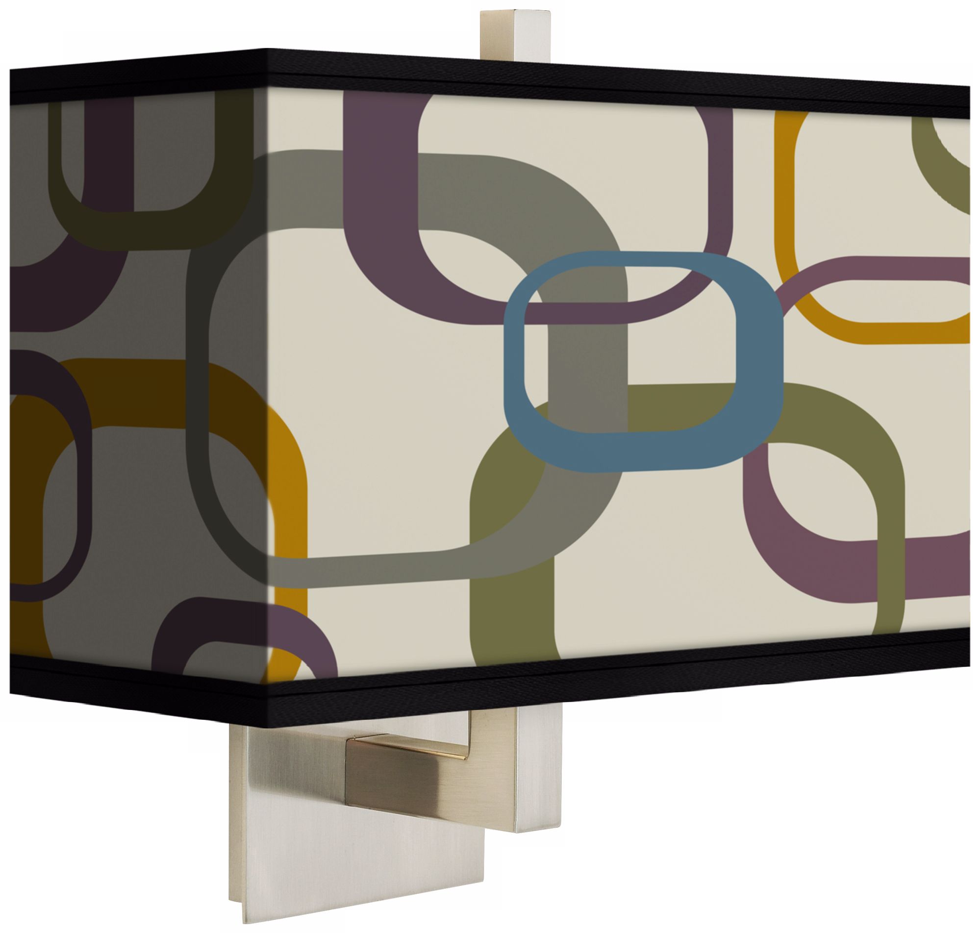 Lithic Square Scramble Rectangular Giclee Shade Wall Sconce