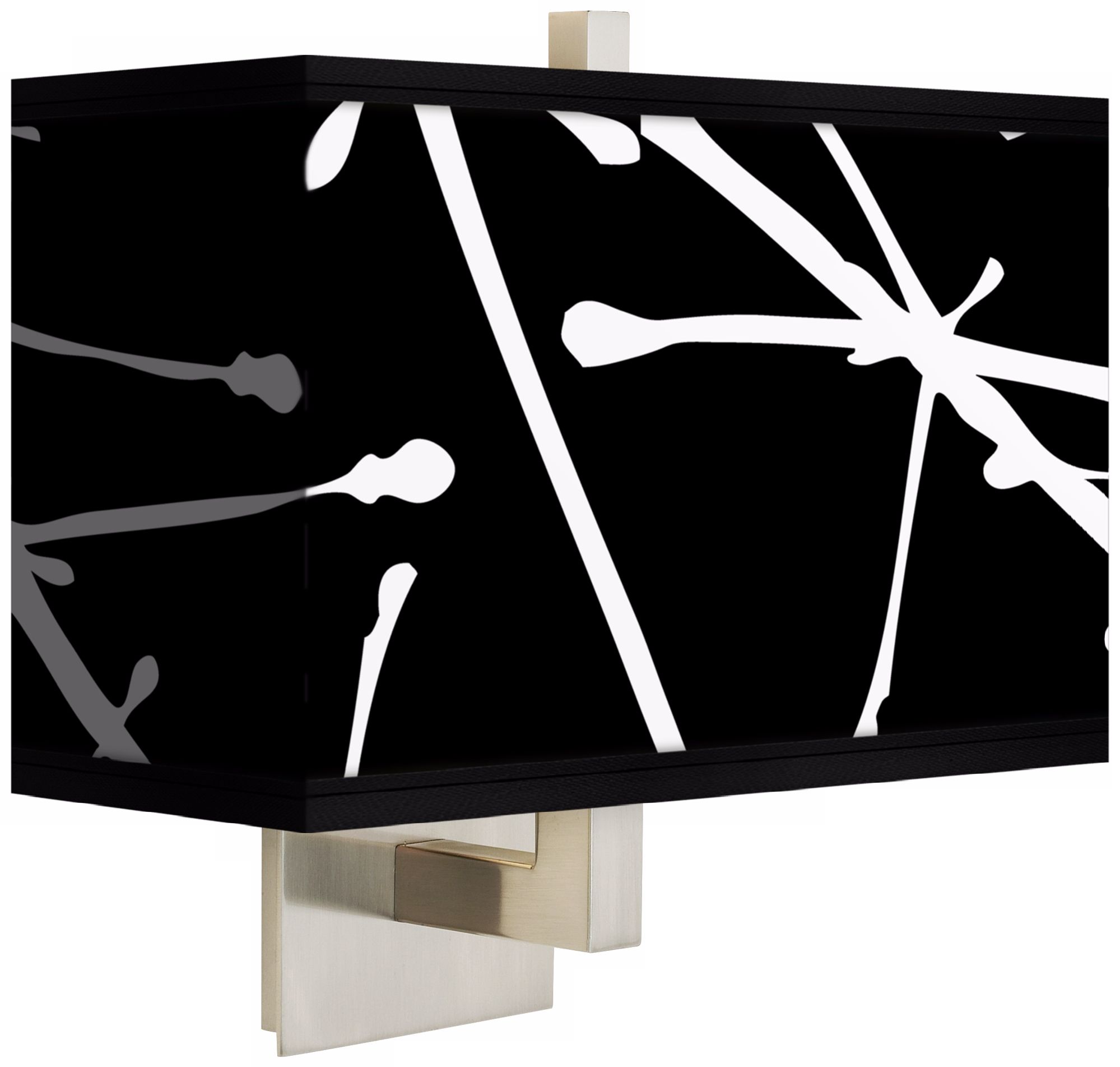 Stacy Garcia Calligraphy Tree Black Rectangular Shade Wall Sconce