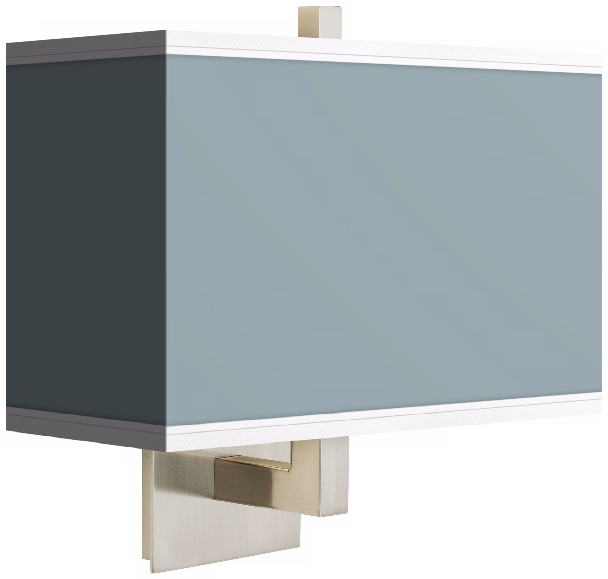 Aqua Sphere Rectangular Giclee Shade Wall Sconce