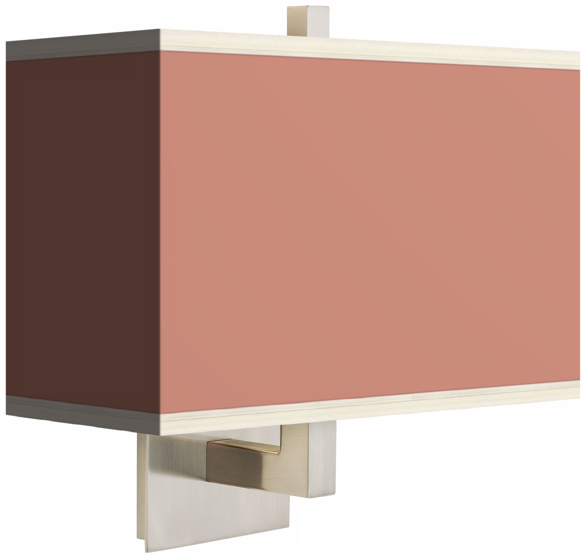 Constant Coral Rectangular Giclee Shade Wall Sconce