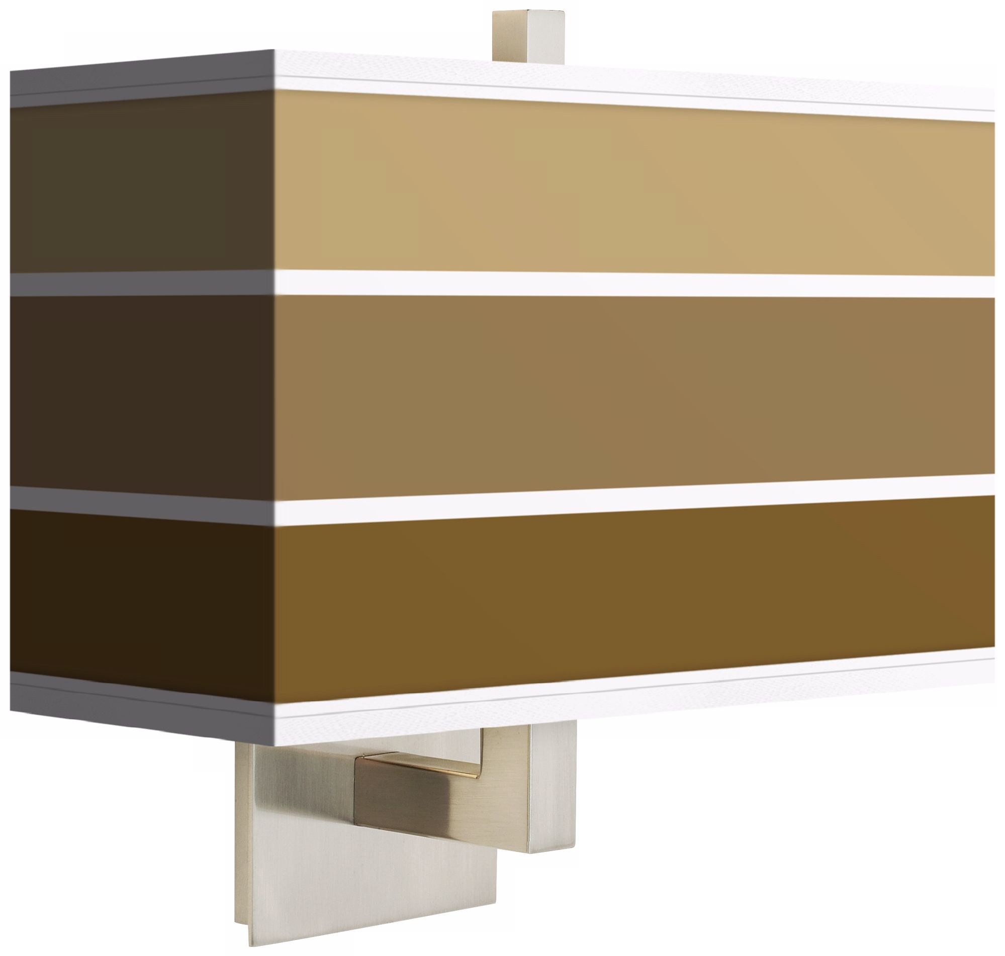 Tones of Chestnut Rectangular Giclee Shade Wall Sconce
