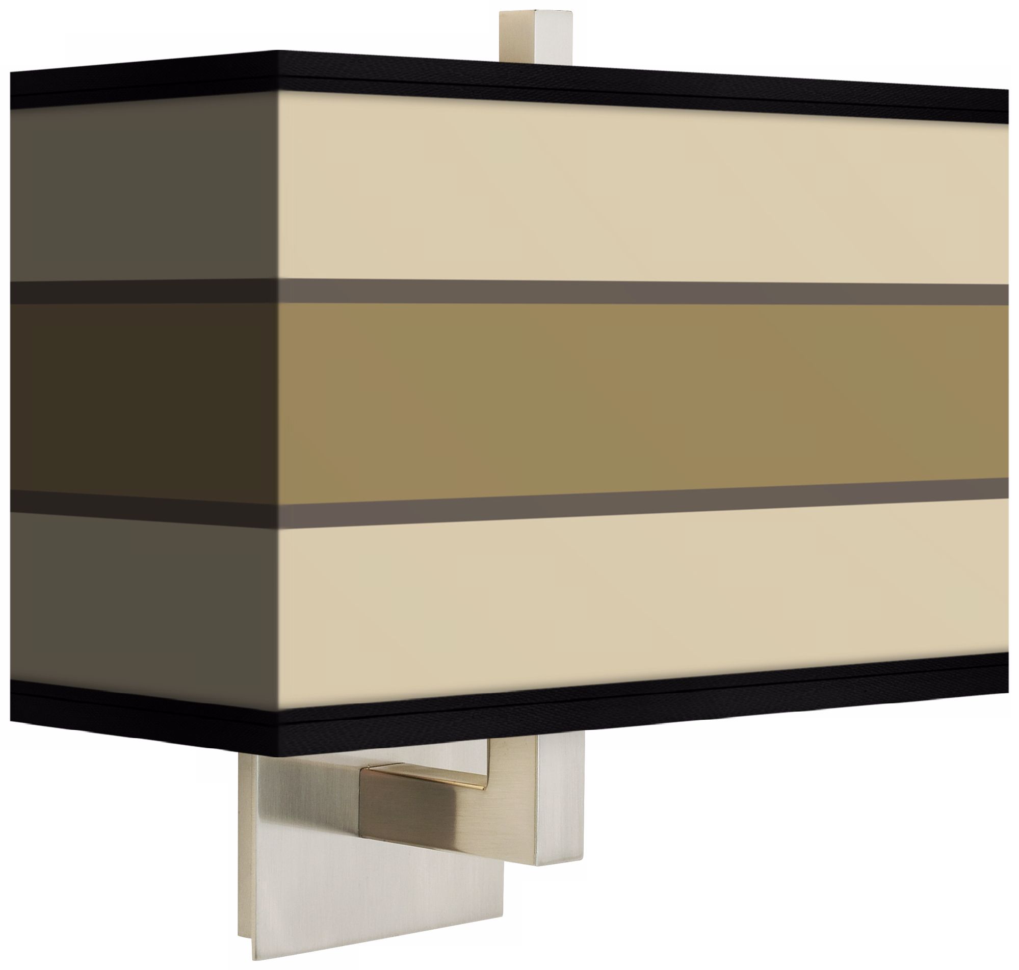 Tones of Beige Rectangular Giclee Shade Wall Sconce