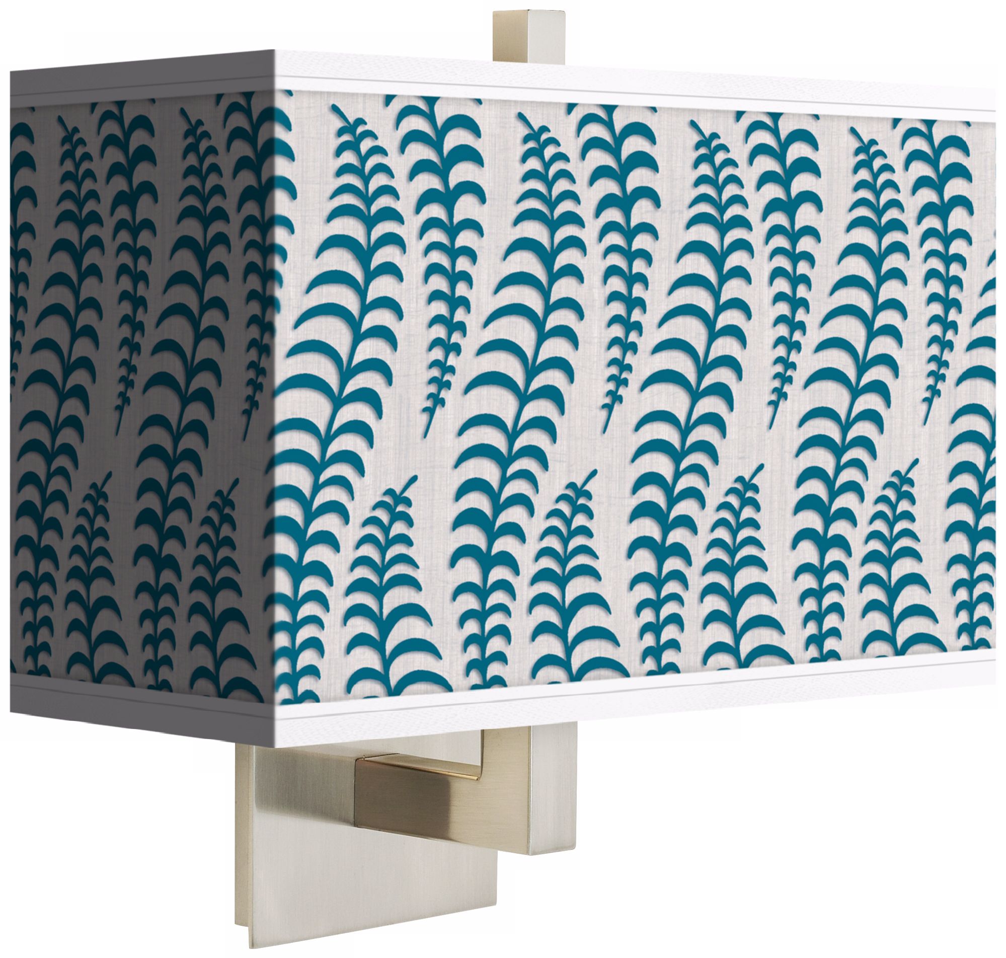 Stacy Garcia Fancy Fern Peacock Rectangular Shade Wall Sconce