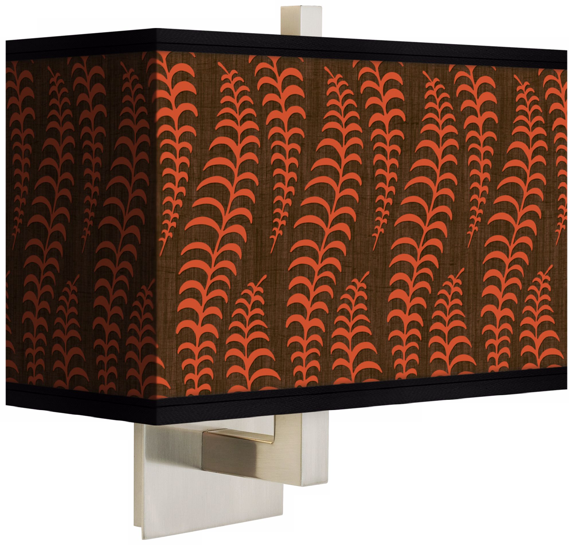 Stacy Garcia Fancy Fern Coral Rectangular Shade Wall Sconce