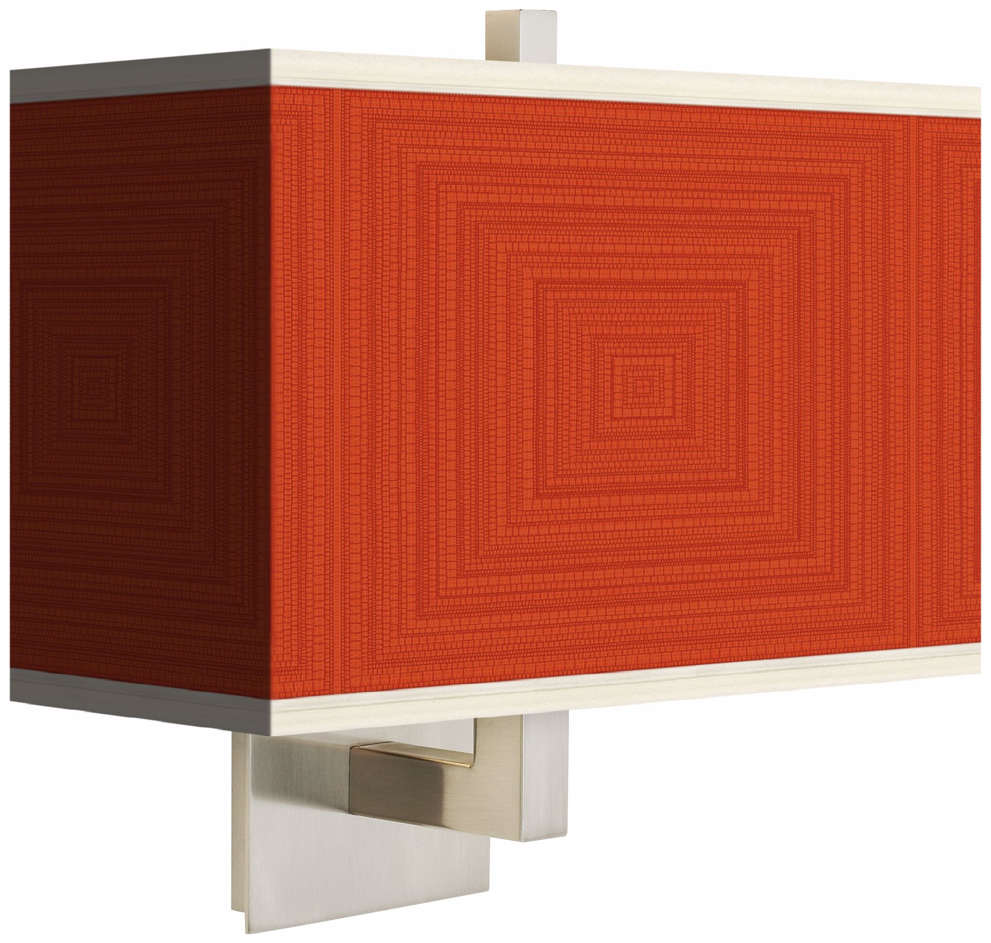 Stacy Garcia Crackled Square Coral Rectangular Shade Wall Sconce
