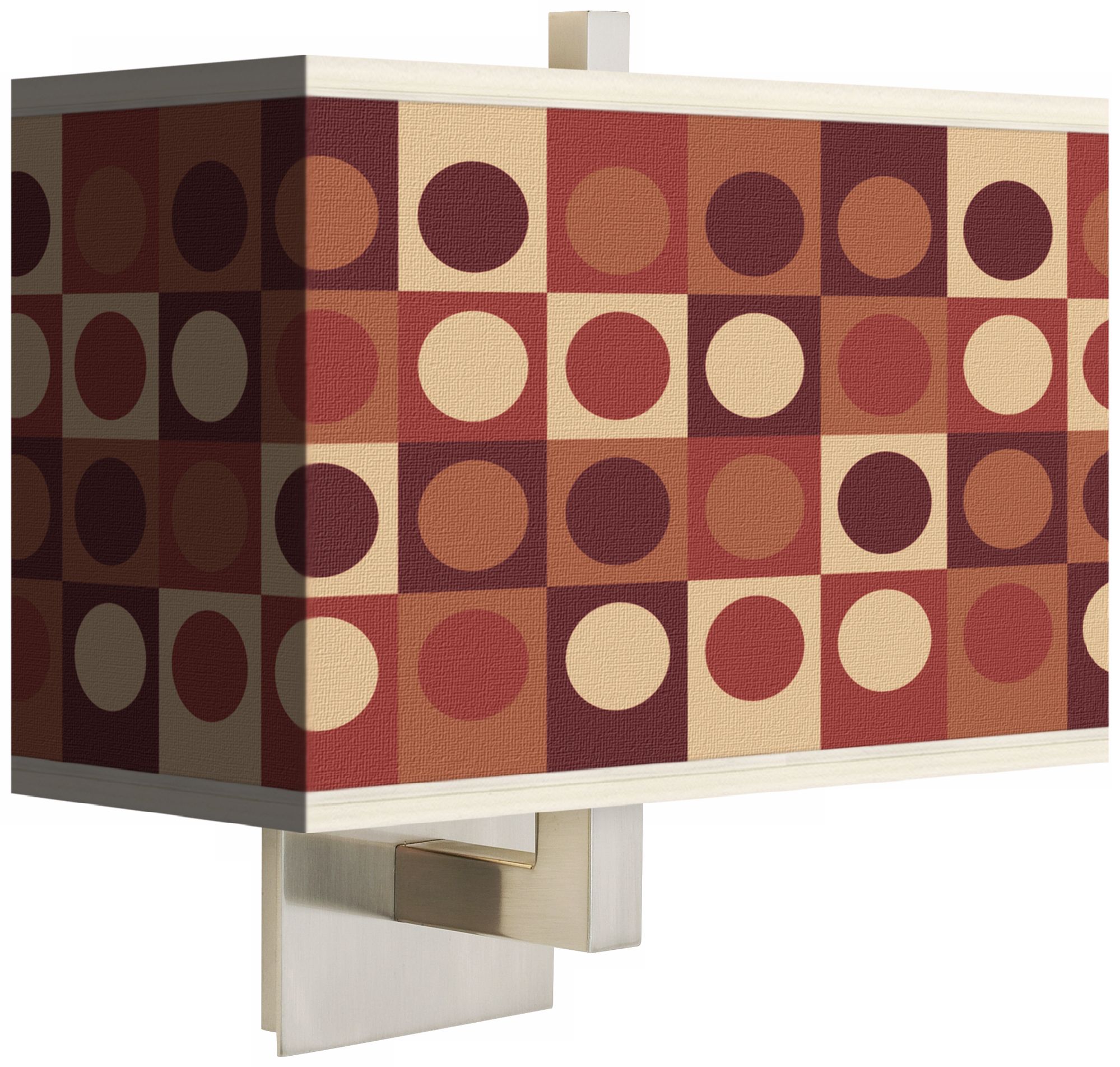 Desert Dotted Squares Rectangular Giclee Shade Wall Sconce