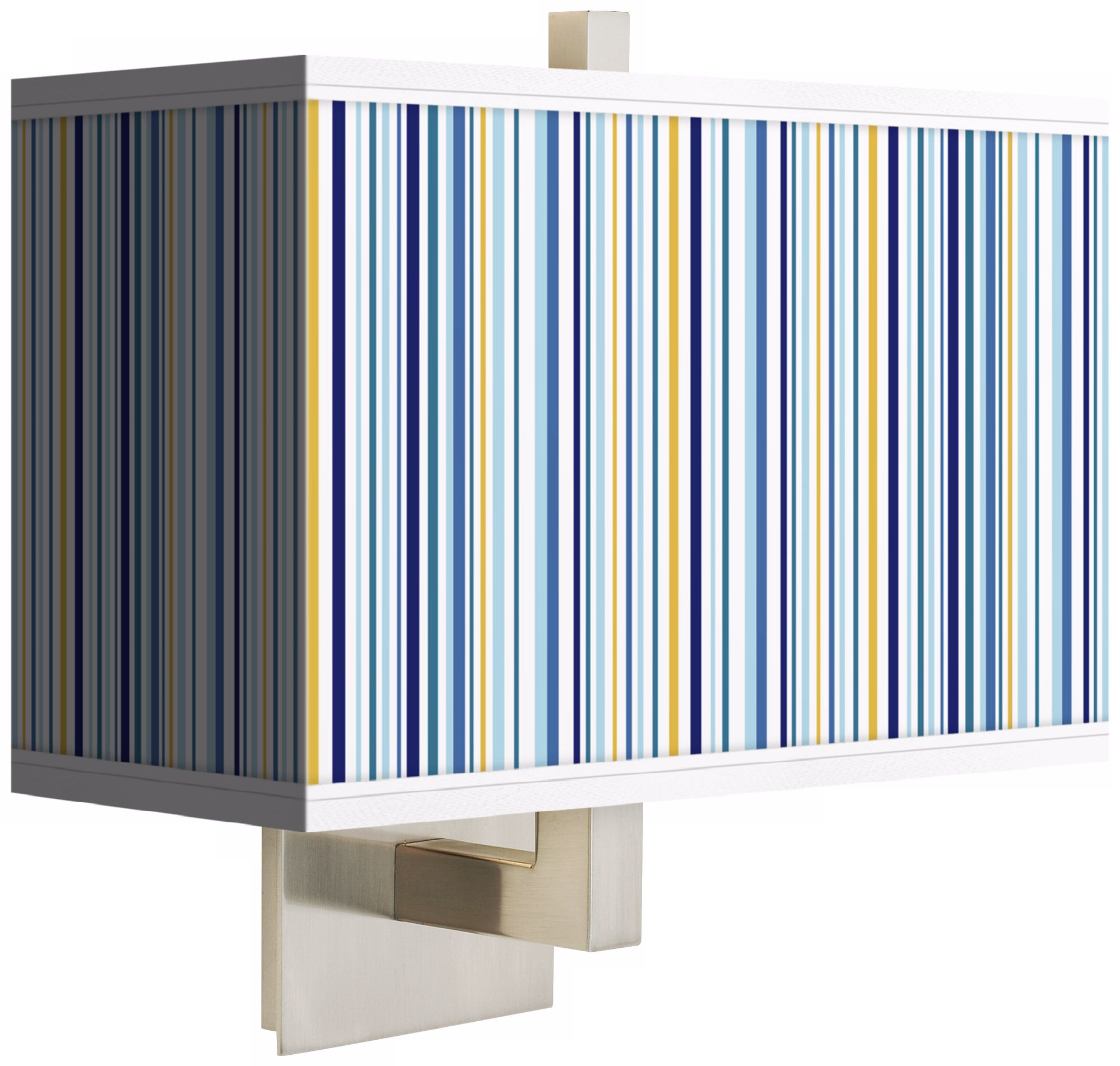 Stacy Garcia Cabana Stripe Rectangular Giclee Shade Wall Sconce