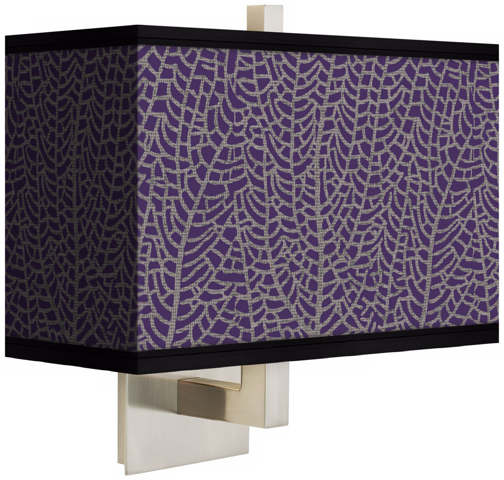 Stacy Garcia Seafan Rich Plum Rectangular Shade Wall Sconce