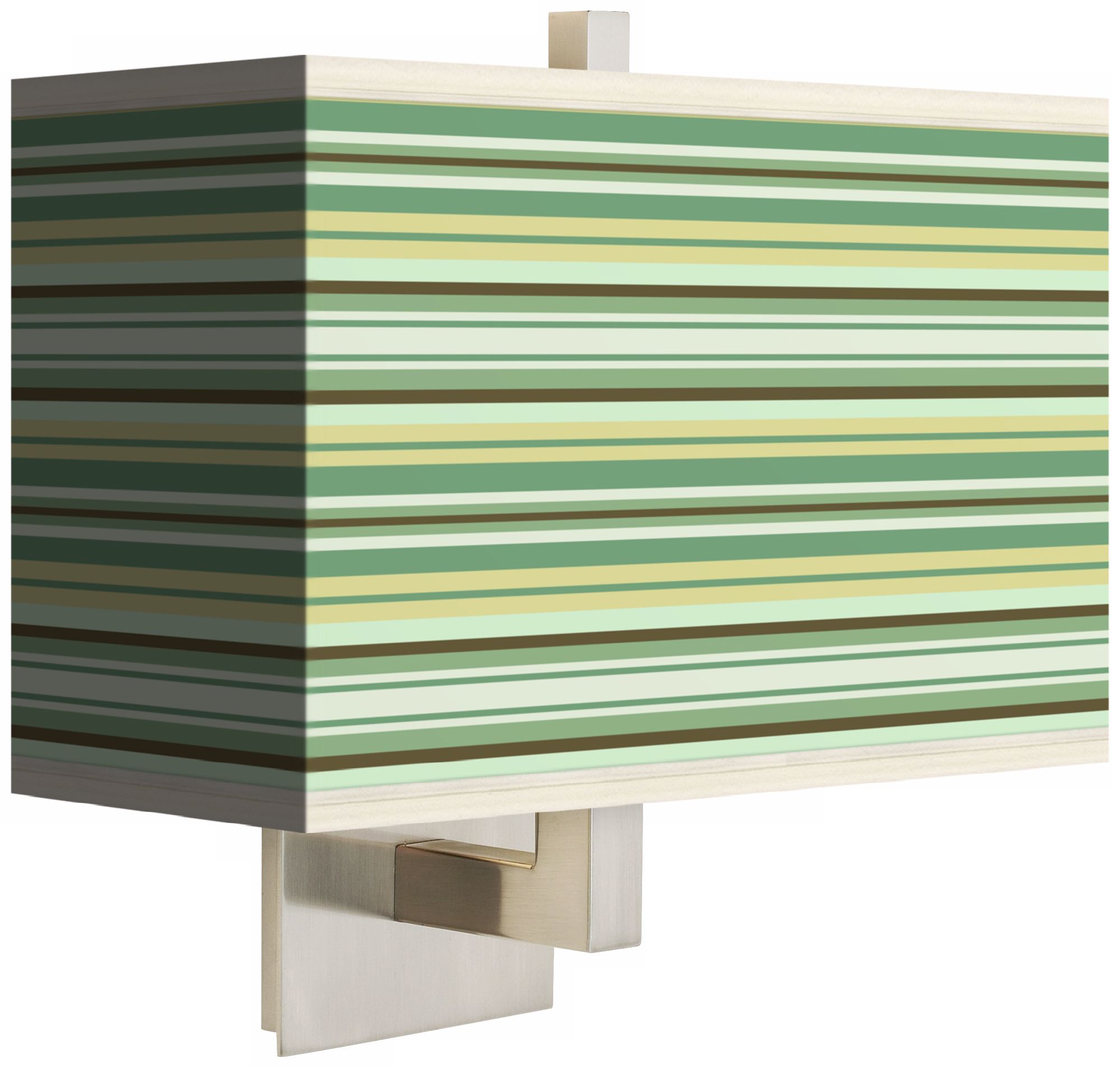 Lexington Stripe Rectangular Giclee Shade Wall Sconce