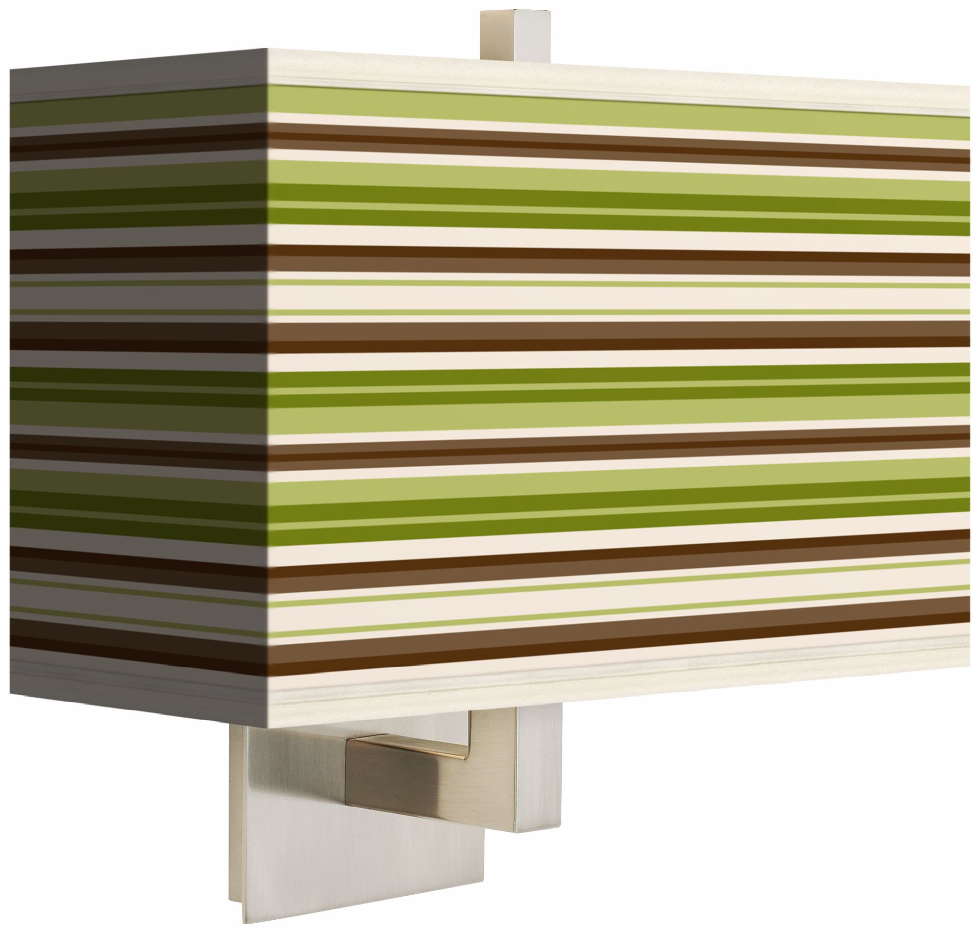 Tampa Stripe Rectangular Giclee Shade Wall Sconce