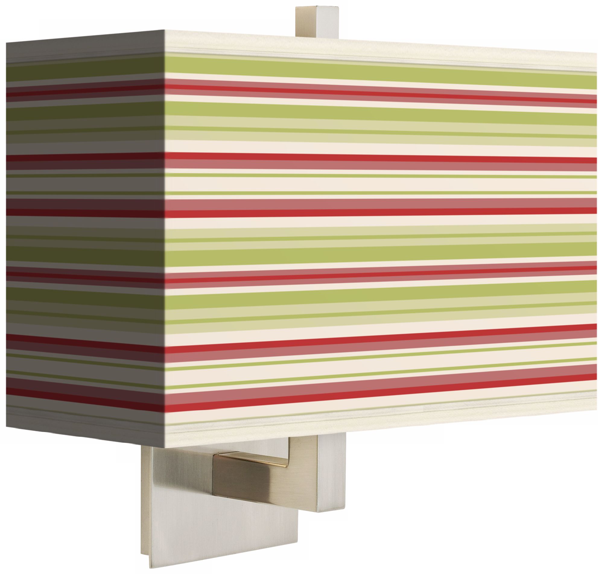 Coastal Stripe Rectangular Giclee Shade Wall Sconce