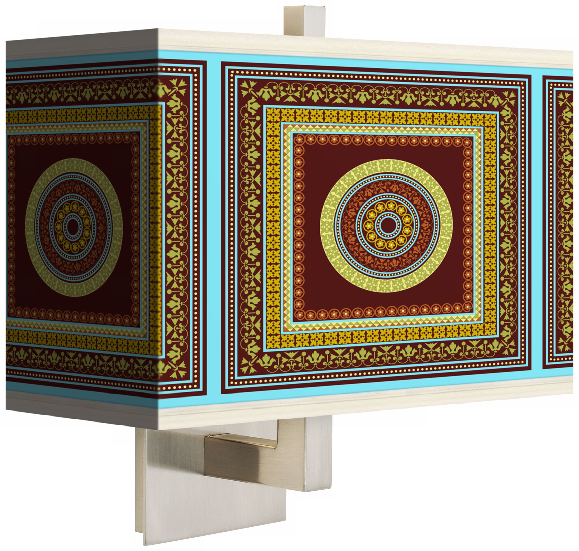 Stacy Garcia Tiber Medallion Garnet Rectangular Shade Wall Sconce
