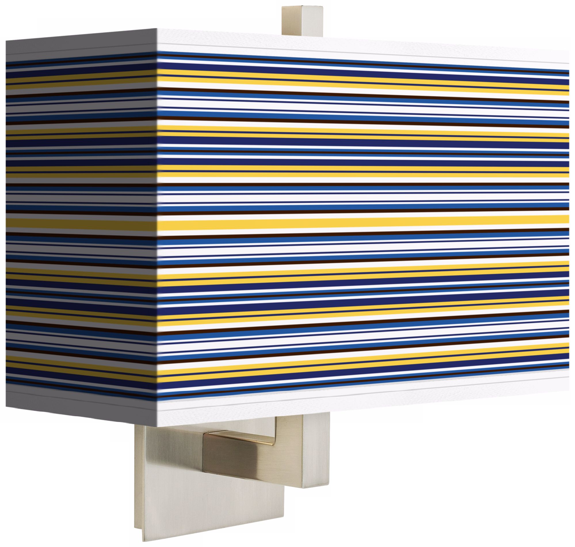 Charleston Stripes Rectangular Giclee Shade Wall Sconce