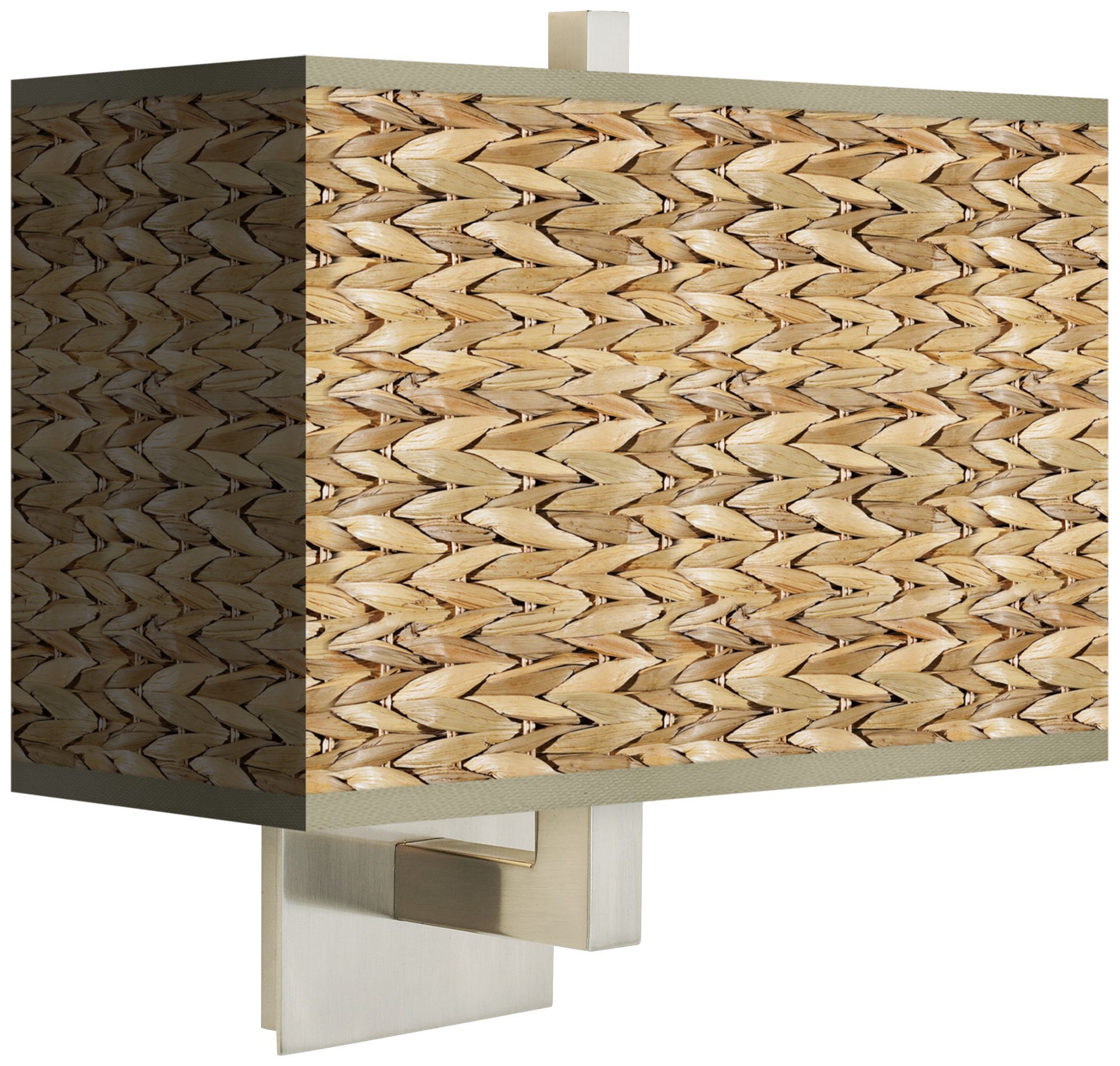 Seagrass Rectangular Giclee Shade Wall Sconce