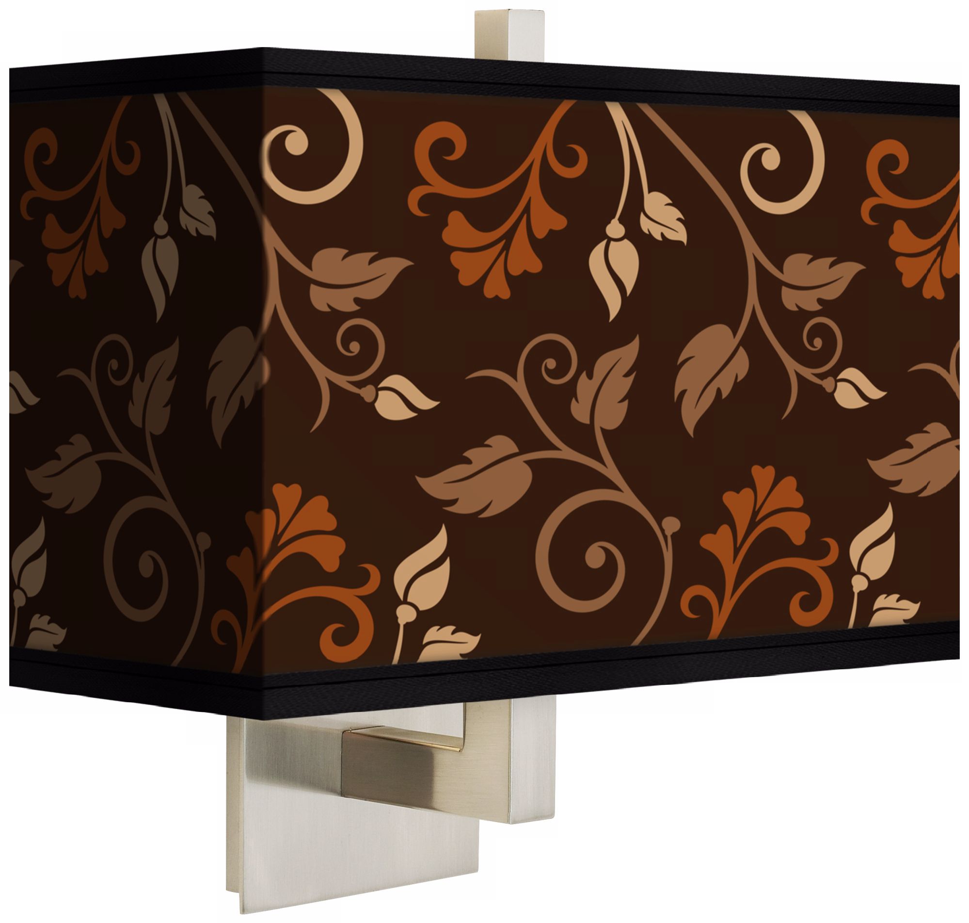 Foliage Rectangular Giclee Shade Wall Sconce