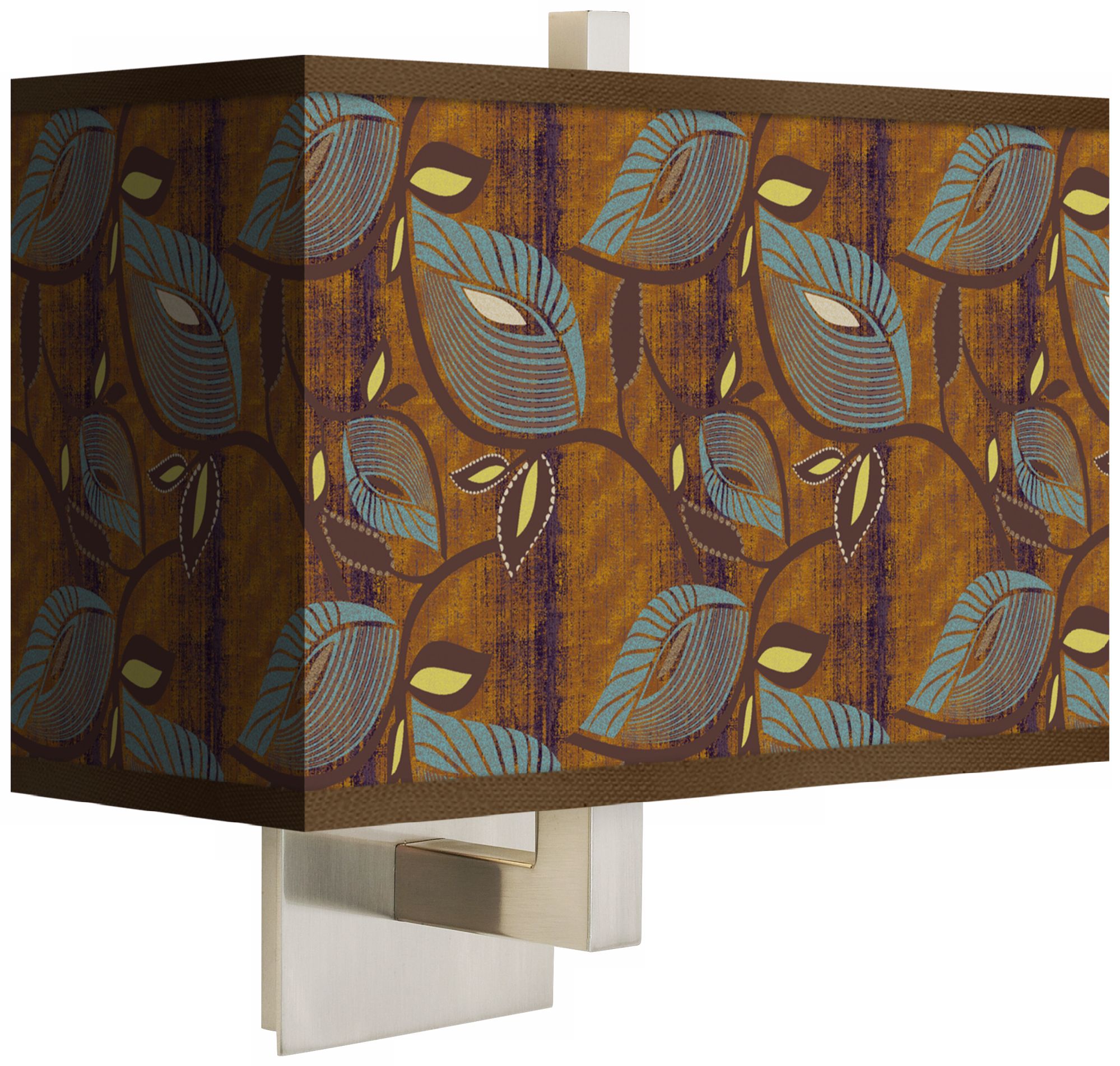 Stacy Garcia Theatric Vine Peacock Rectangular Shade Wall Sconce