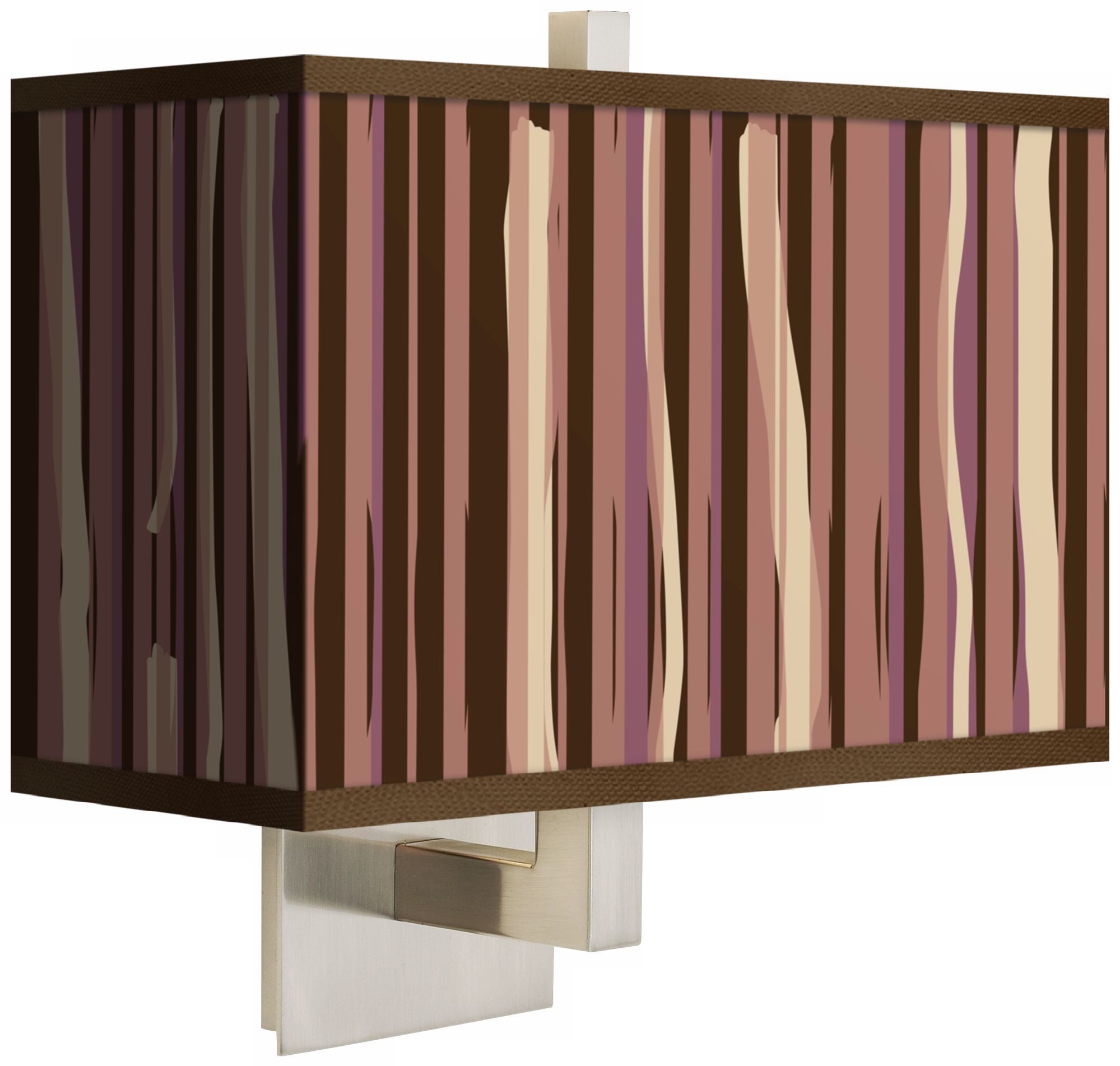 Kalahari Lines Rectangular Giclee Shade Wall Sconce
