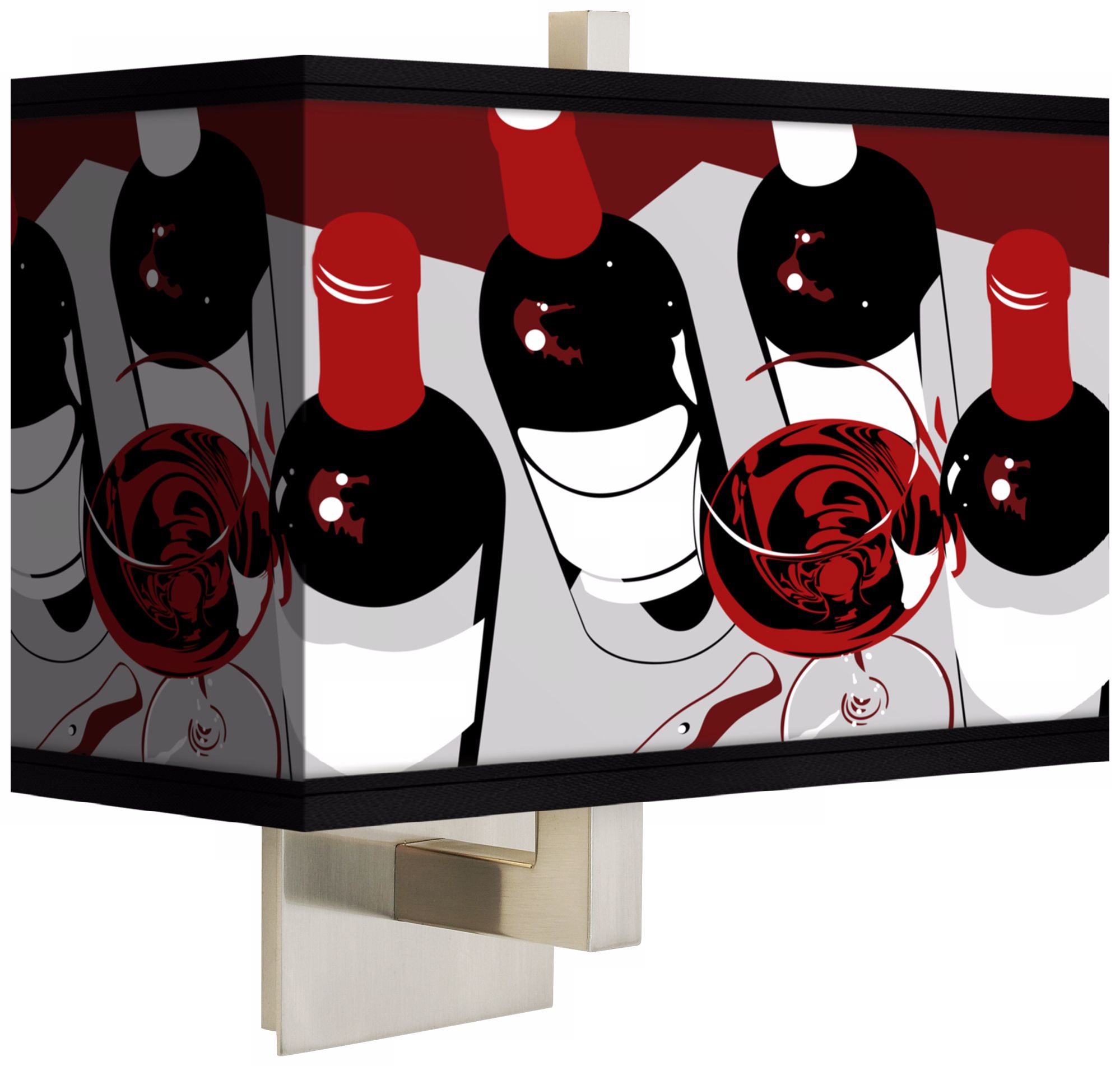 Vintage Rectangular Giclee Shade Wall Sconce