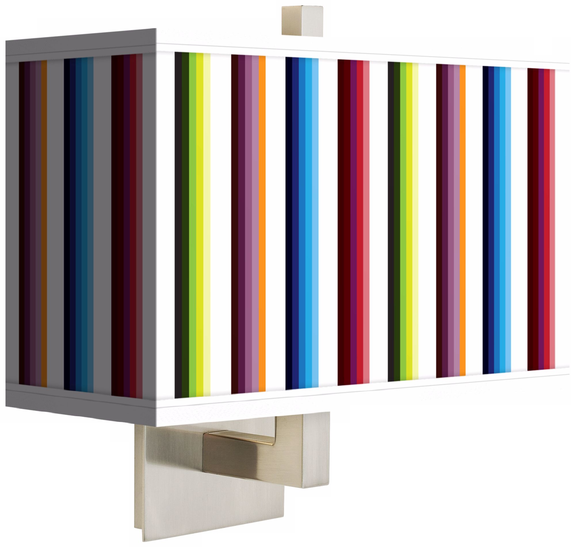 Technocolors Rectangular Giclee Shade Wall Sconce
