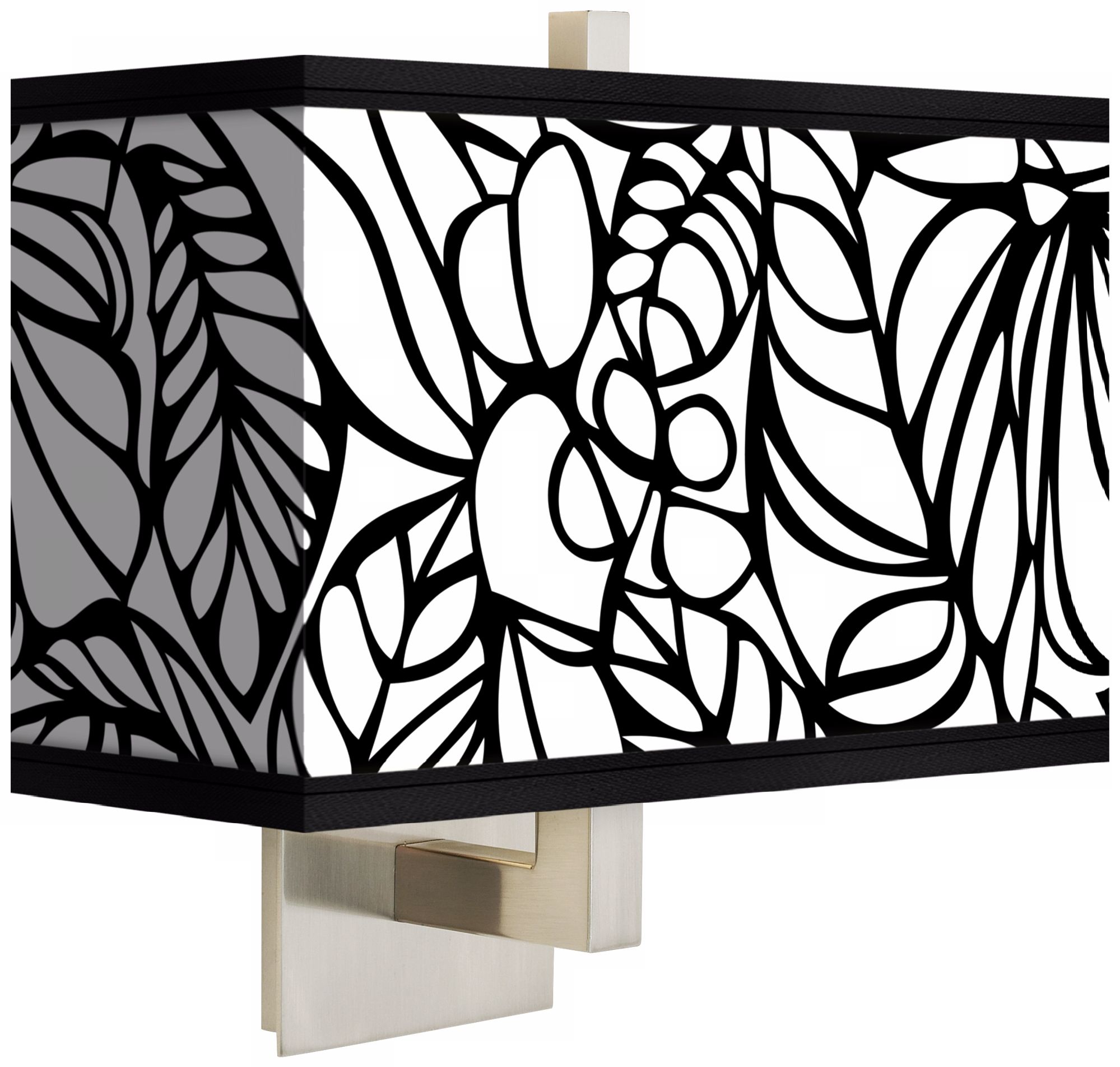 Jungle Moon Giclee 14" Wide Rectangular Shade Wall Sconce