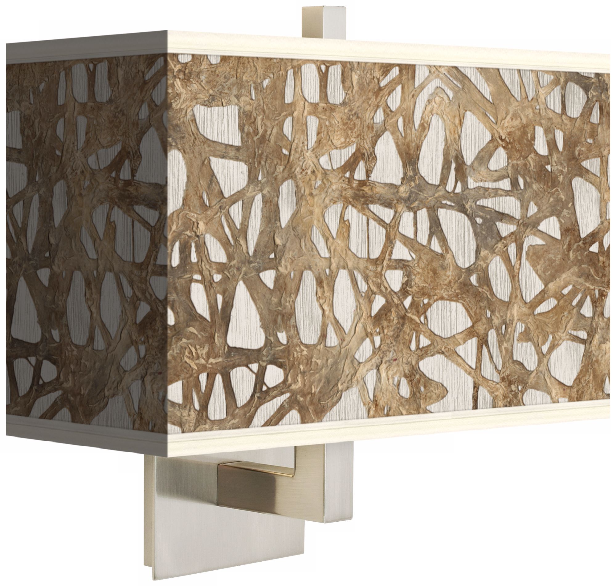 Organic Nest Rectangular Giclee Shade Wall Sconce