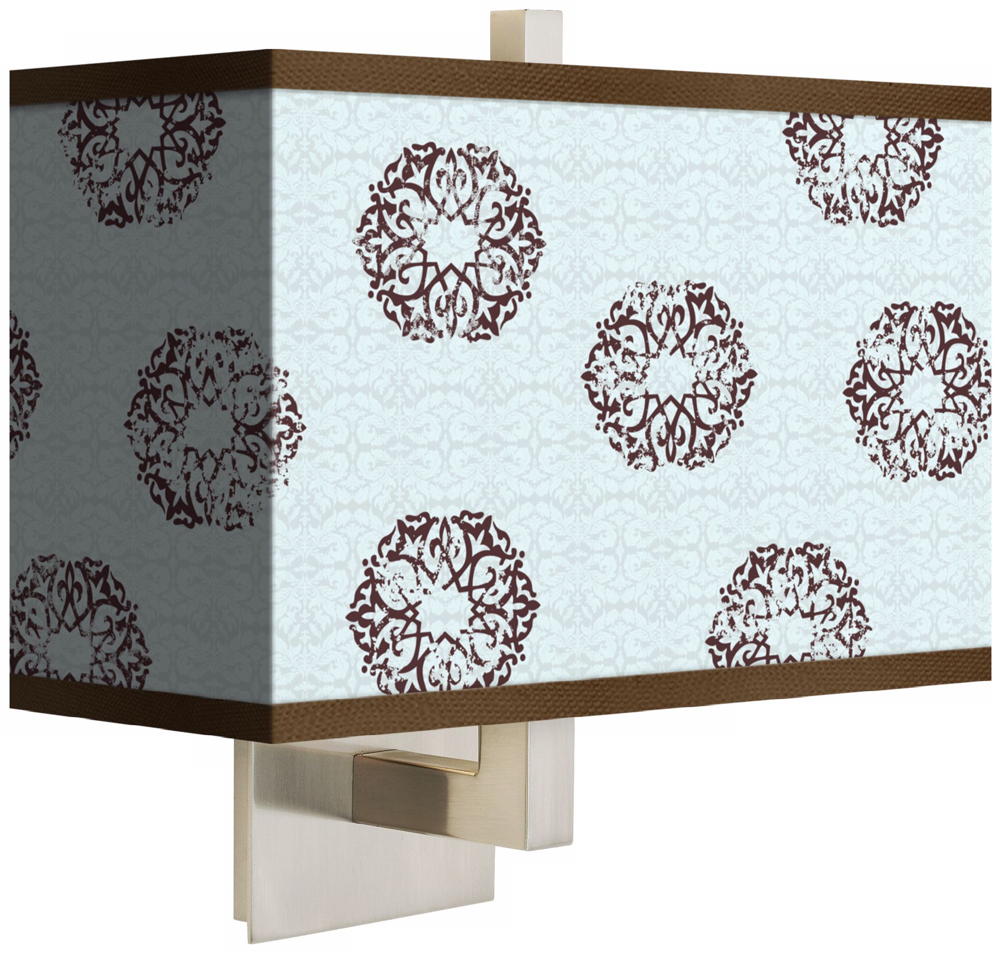 Weathered Medallion Giclee 14" Wide Rectangular Wall Sconce