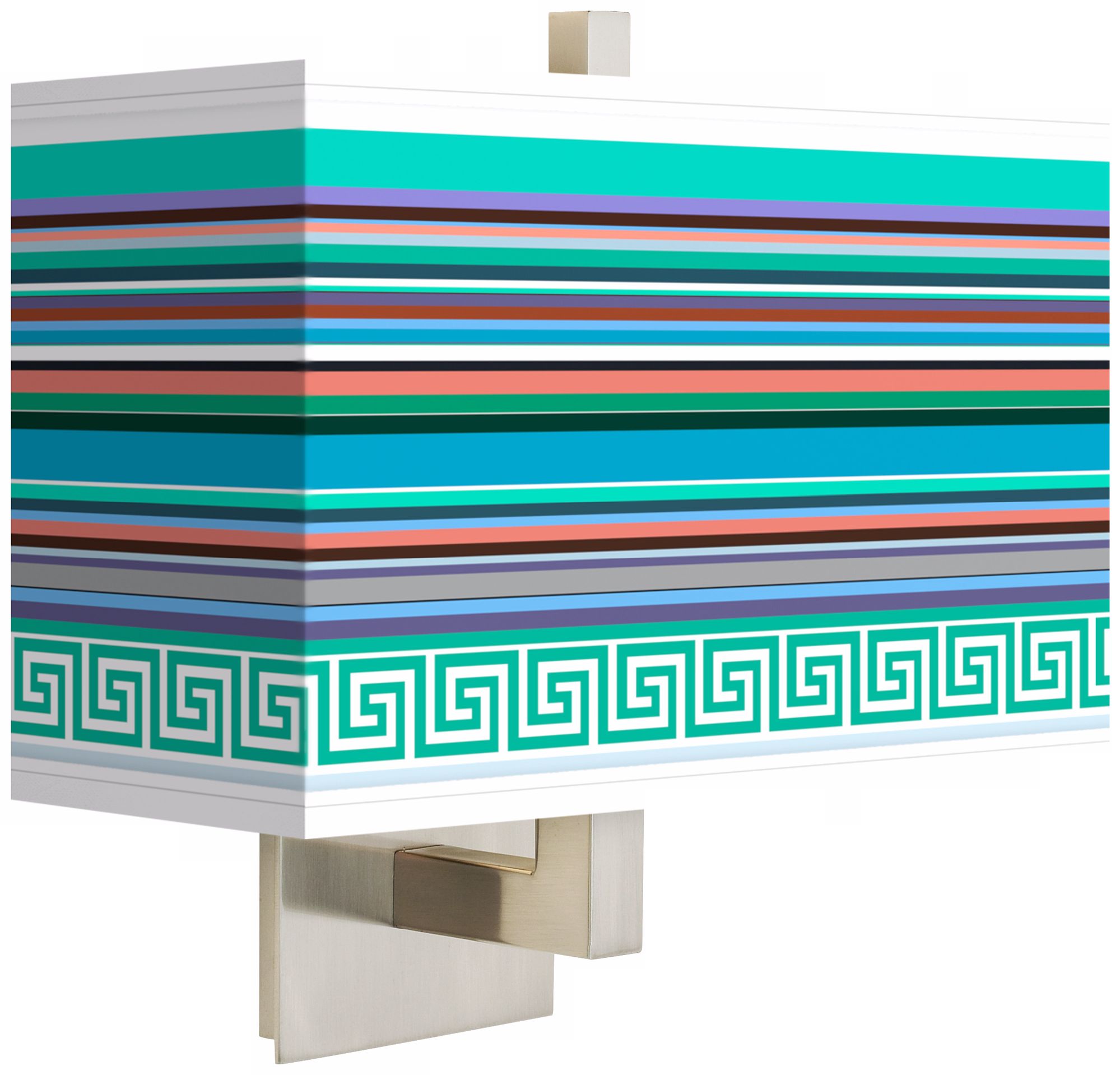 Key West Party Time Rectangular Giclee Shade Wall Sconce